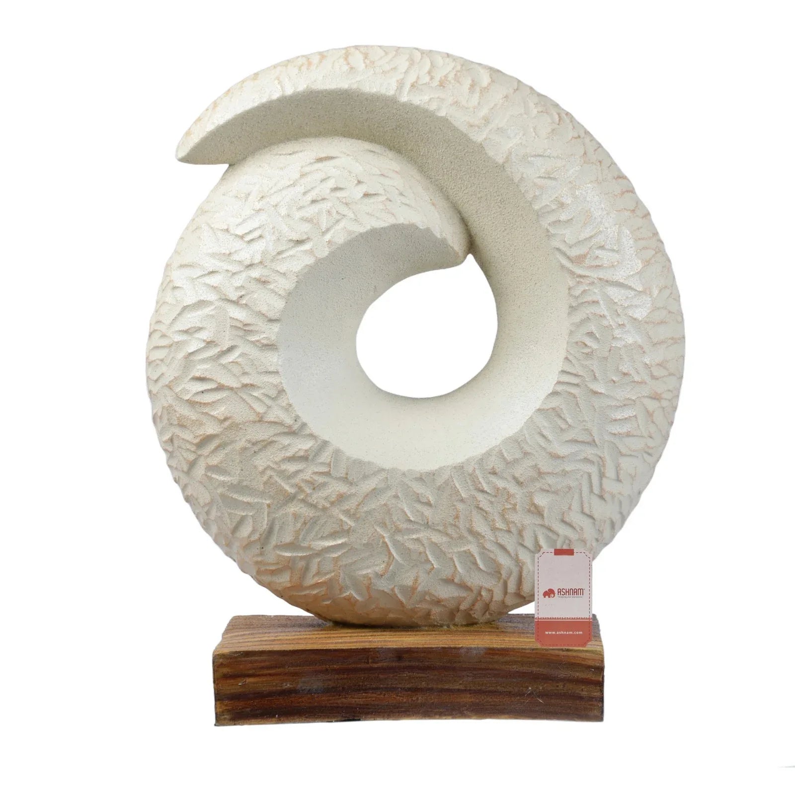 Calista Modern Abstract Showpiece 27cm in Ivory - HomeTown