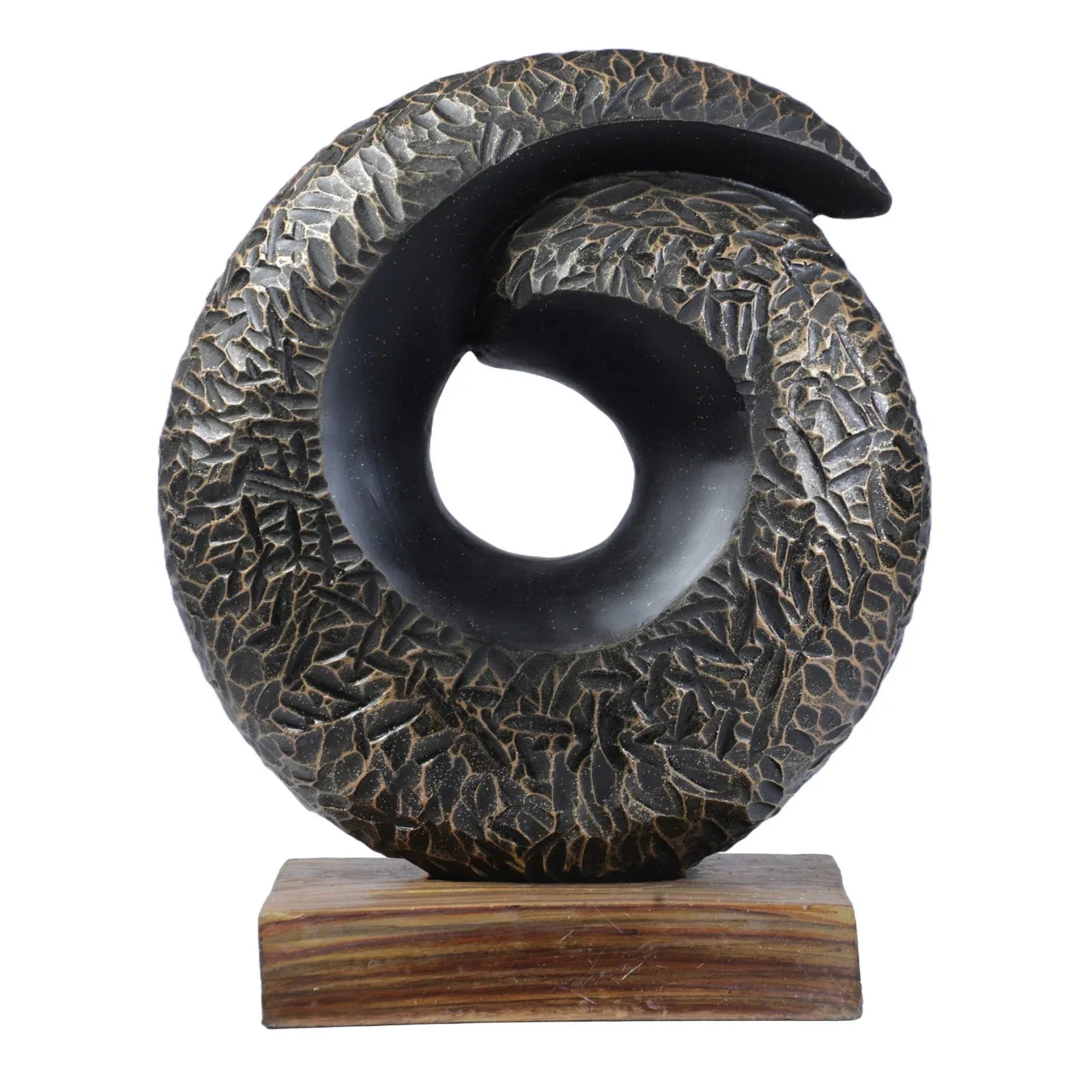 Calista Modern Abstract Showpiece 27cm in Black Gold - HomeTown