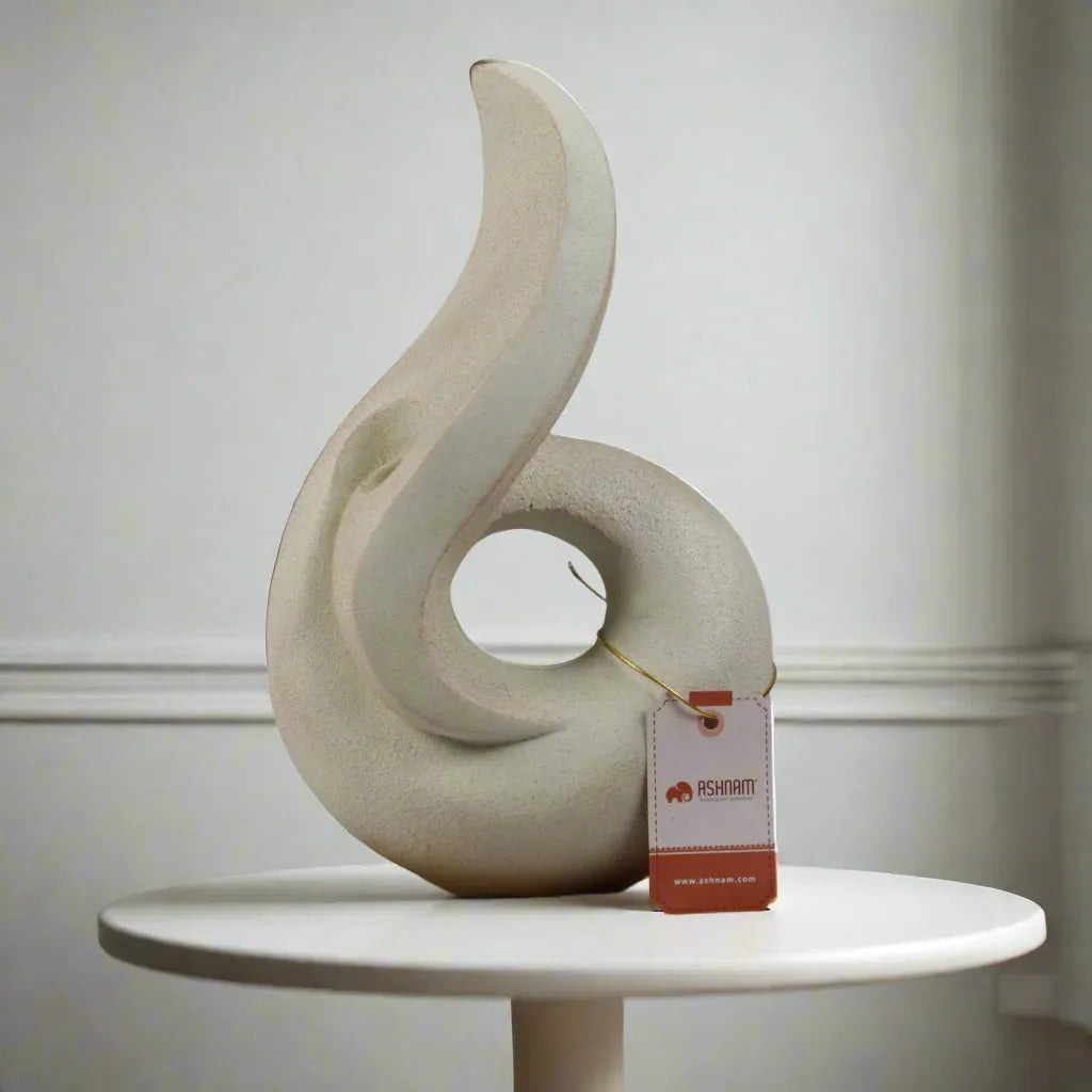 Calista Modern Abstract Showpiece 31cm in Ivory - HomeTown