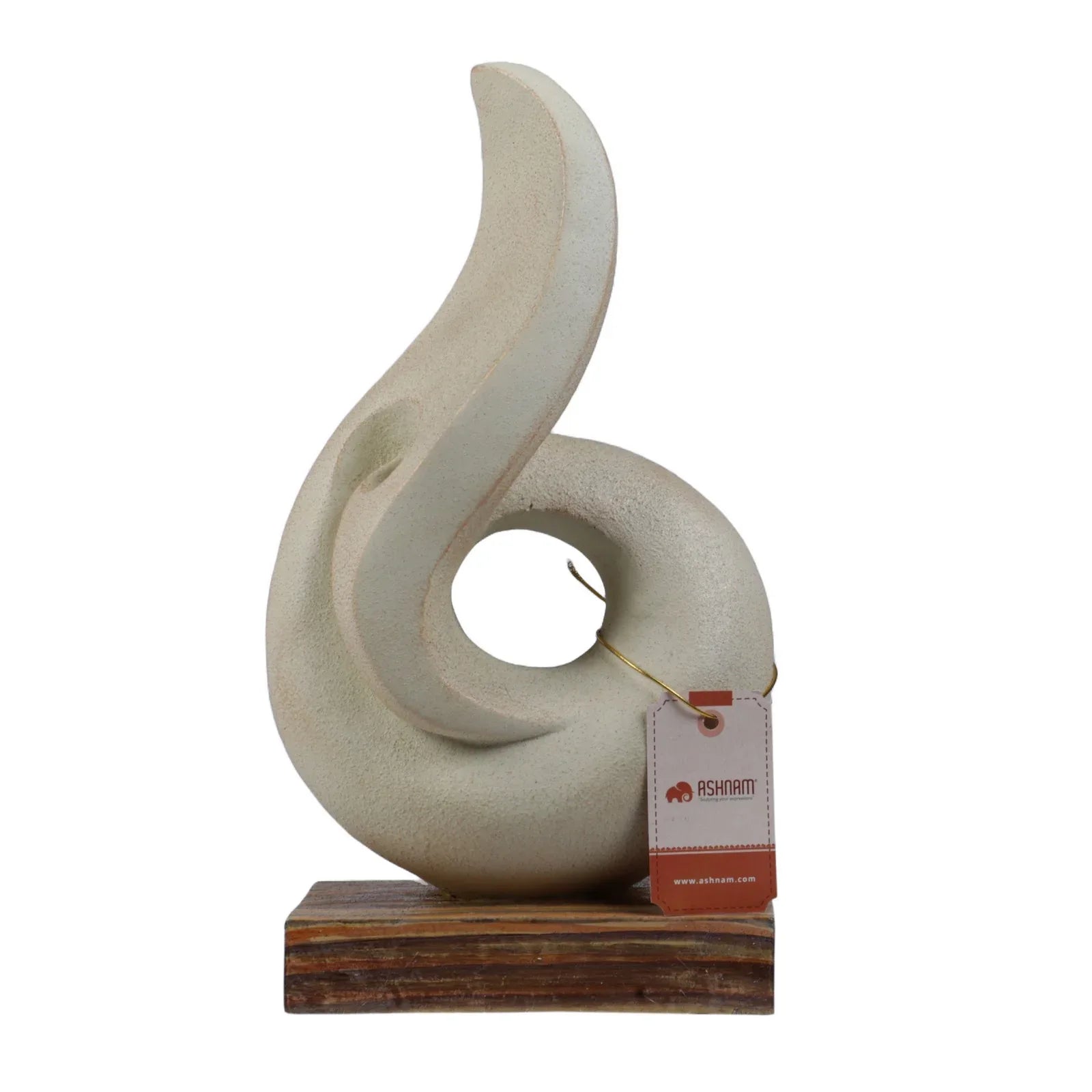 Calista Modern Abstract Showpiece 31cm in Ivory - HomeTown