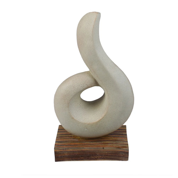 Calista Modern Abstract Showpiece 31cm in Ivory dimensions