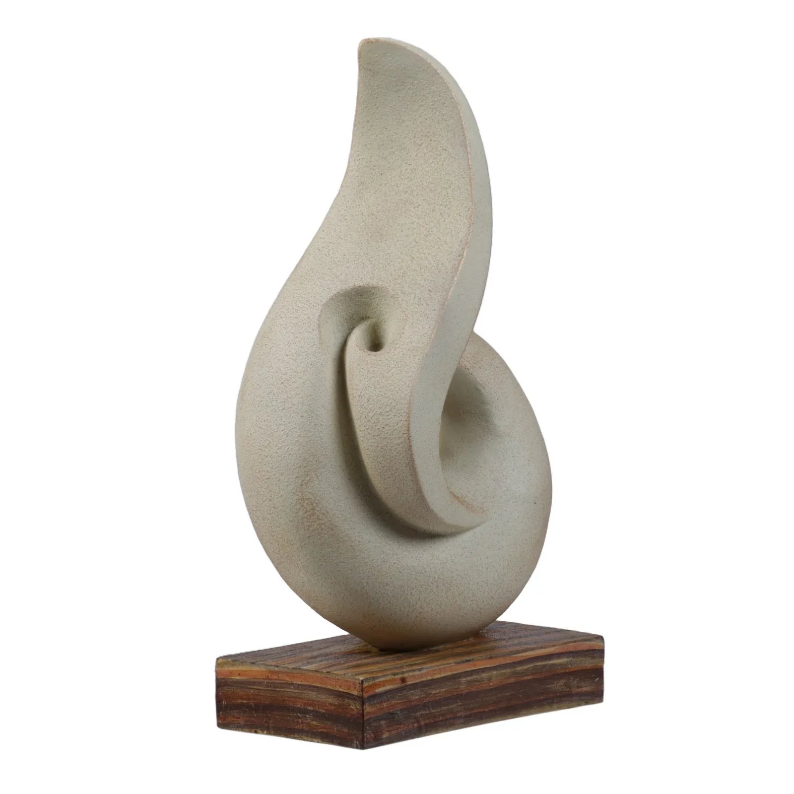 Calista Modern Abstract Showpiece 31cm in Ivory - HomeTown