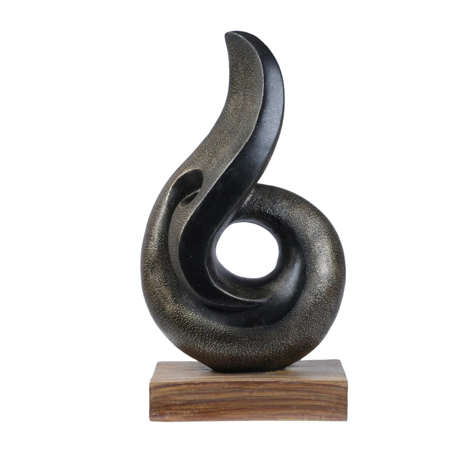 Calista Modern Abstract Showpiece 31cm in Black Gold - HomeTown