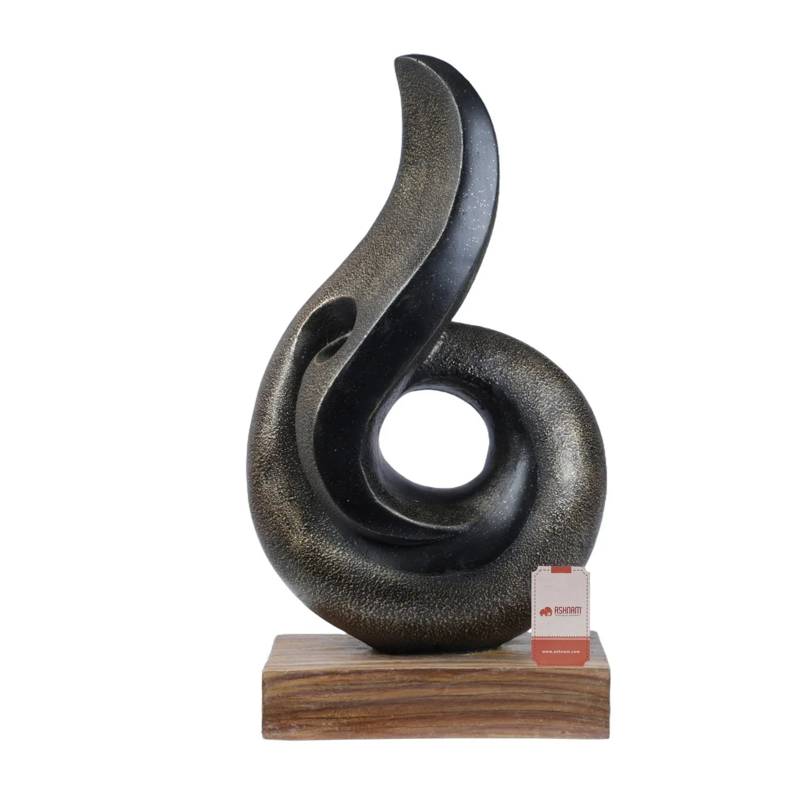 Calista Modern Abstract Showpiece 31cm in Black Gold - HomeTown