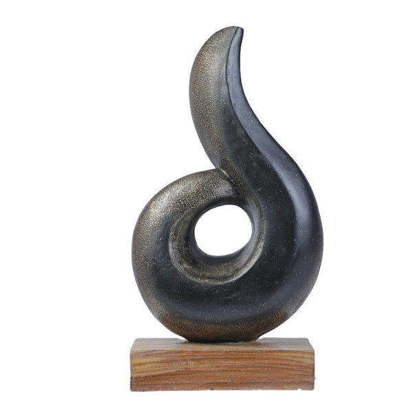 Calista Modern Abstract Showpiece 31cm in Black Gold dimensions