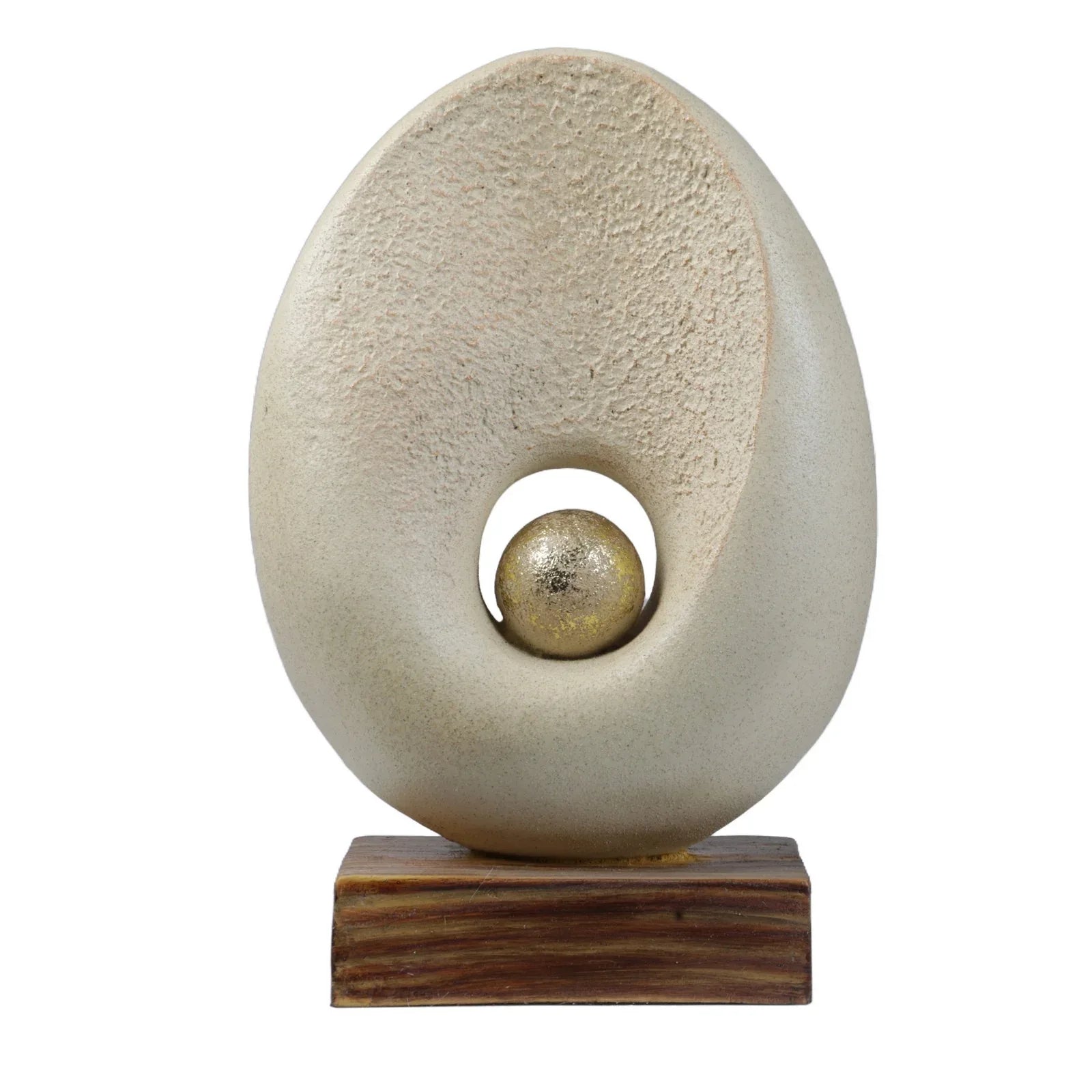 Calista Modern Abstract Showpiece 28cm in Ivory - HomeTown