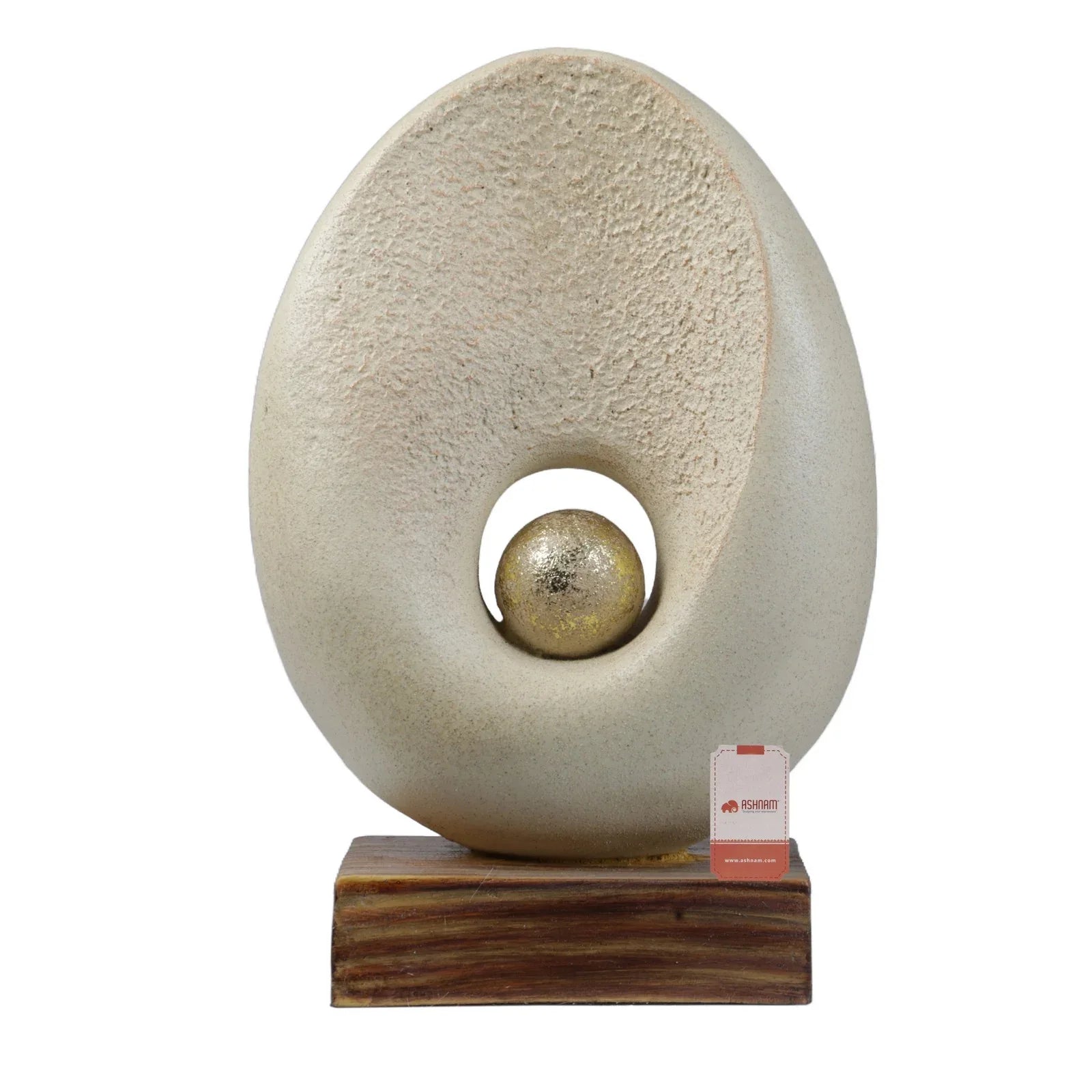 Calista Modern Abstract Showpiece 28cm in Ivory - HomeTown