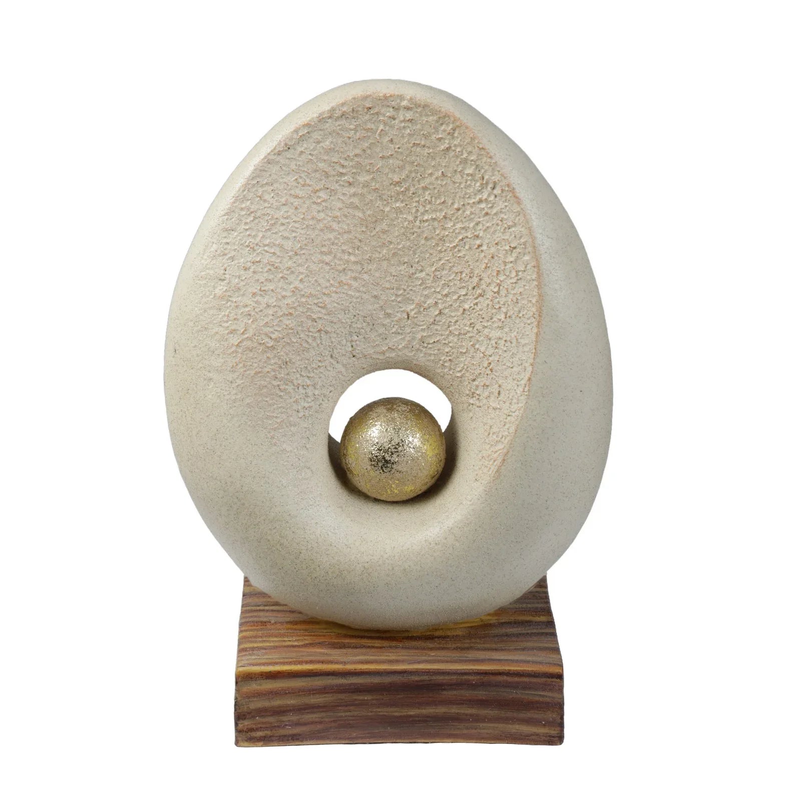 Calista Modern Abstract Showpiece 28cm in Ivory - HomeTown
