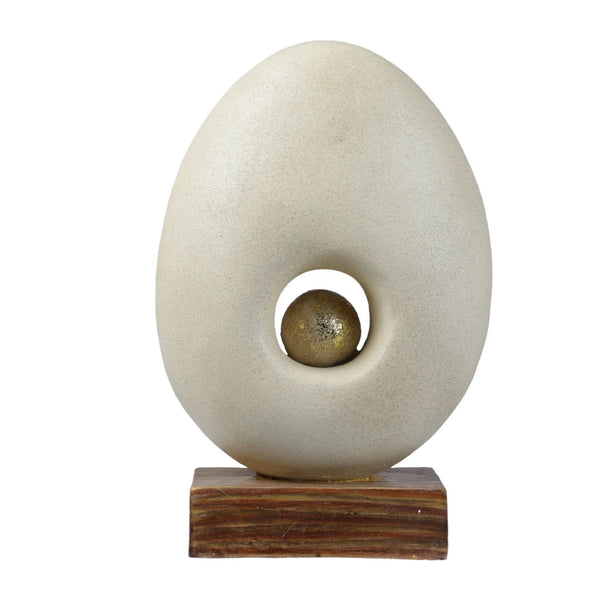 Calista Modern Abstract Showpiece 28cm in Ivory dimensions