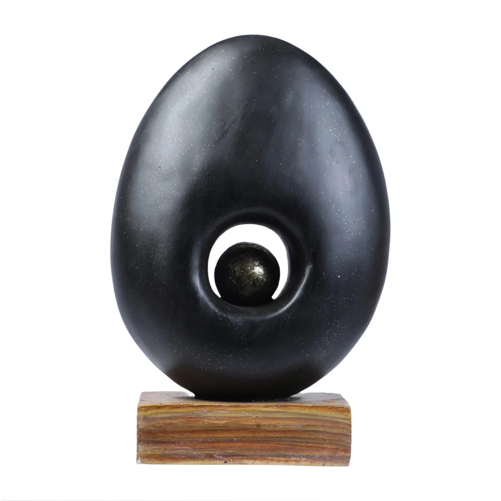 Calista Modern Abstract Showpiece 28cm in Black Gold - HomeTown