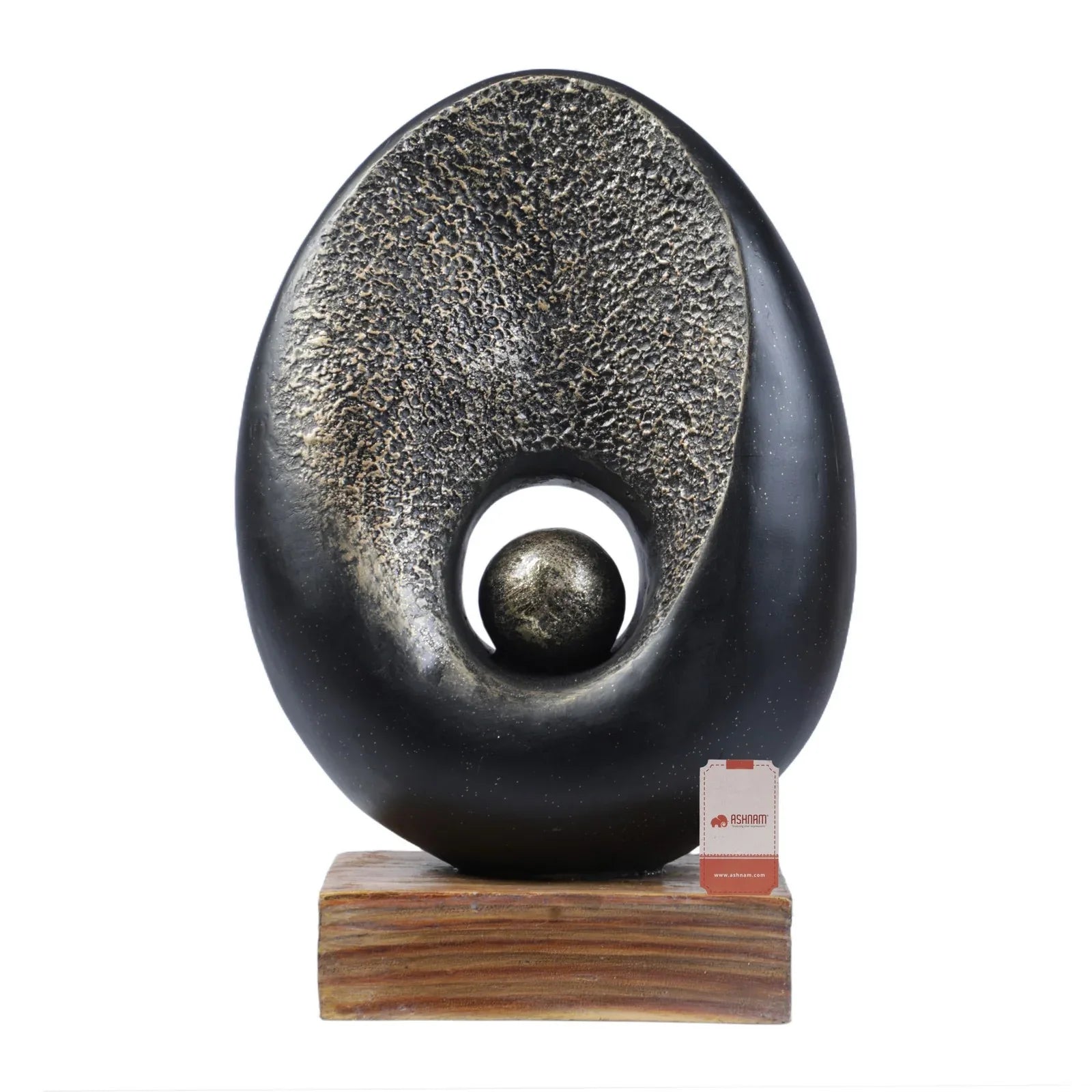 Calista Modern Abstract Showpiece 28cm in Black Gold - HomeTown