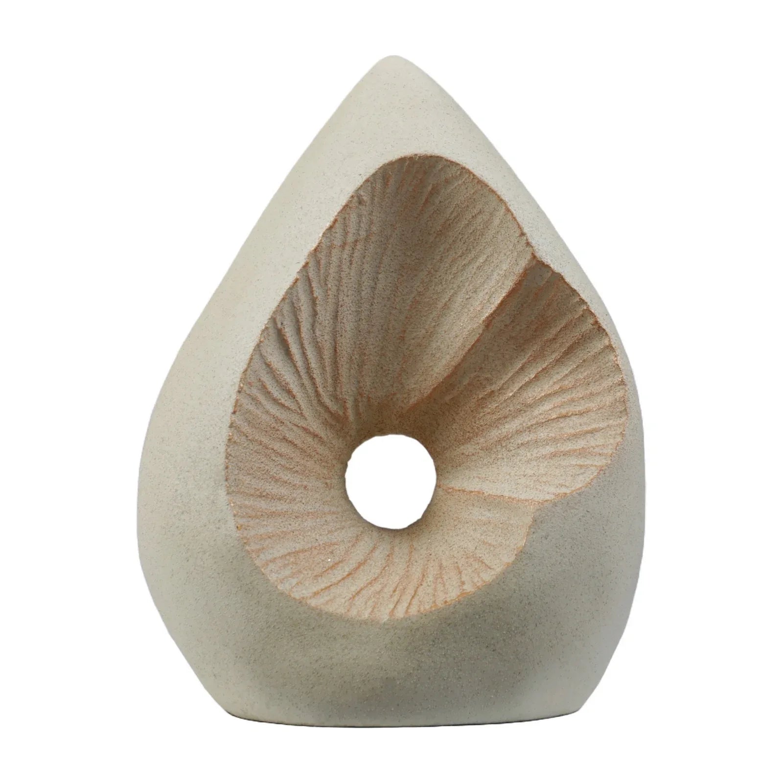 Calista Modern Abstract Showpiece 25cm in Ivory - HomeTown