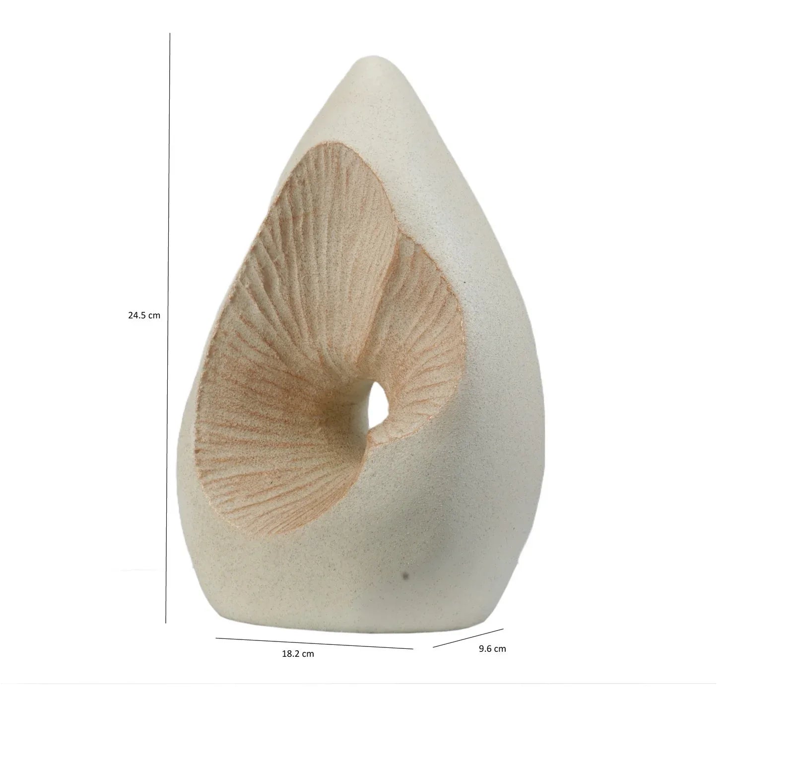 Calista Modern Abstract Showpiece 25cm in Ivory - HomeTown