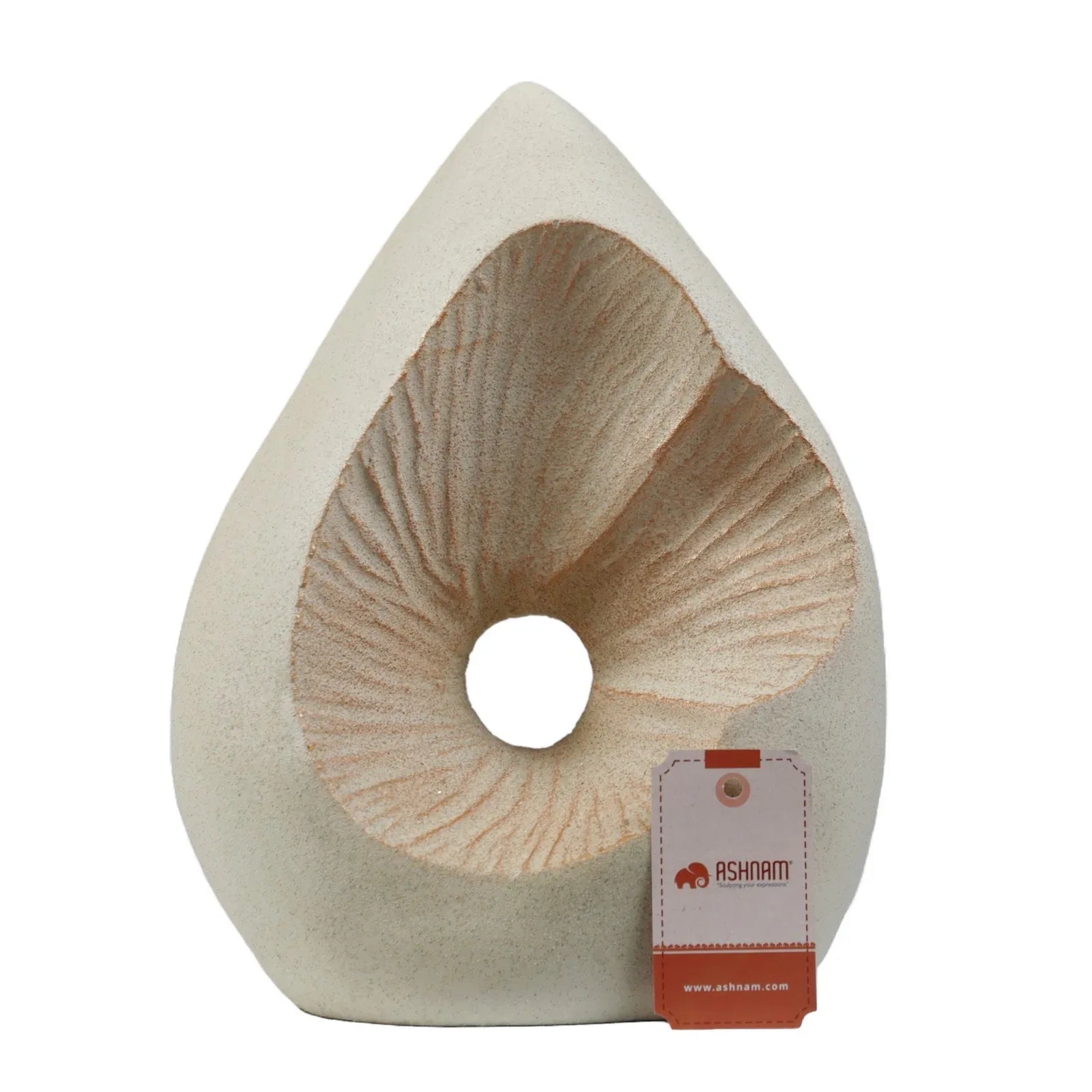 Calista Modern Abstract Showpiece 25cm in Ivory - HomeTown