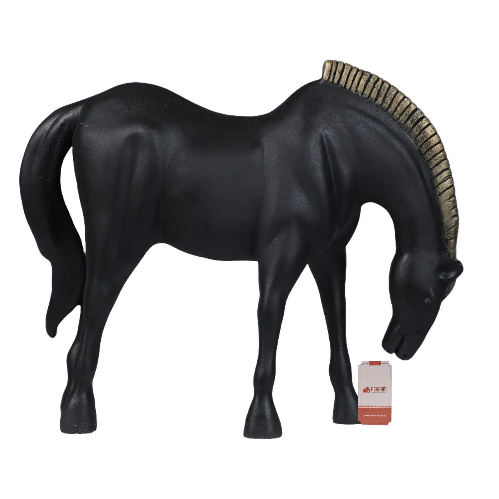 Calista Modern Horse Figurine 25cm in Black Gold - HomeTown
