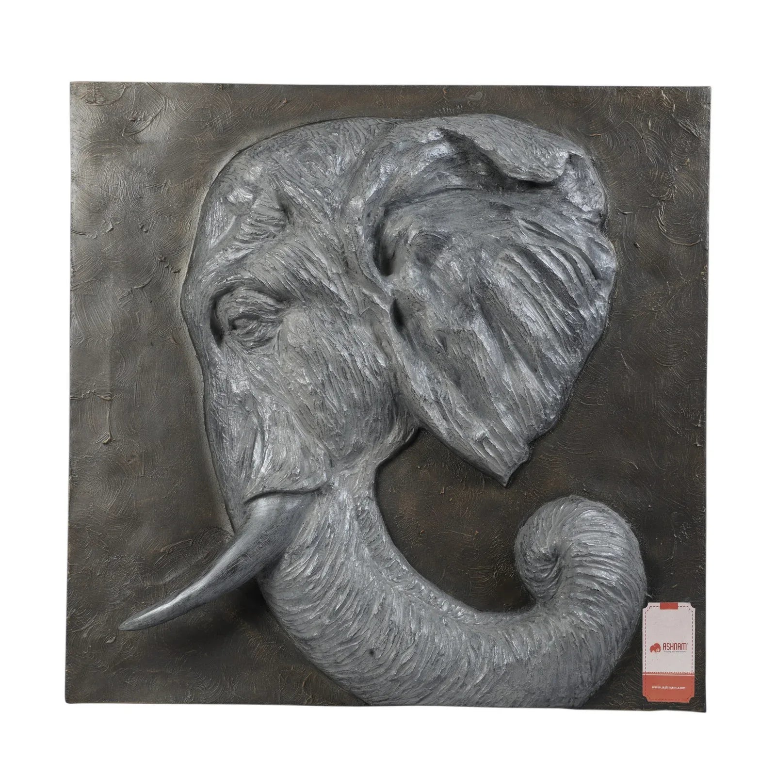 Calista Versatile Elephant Wall Accent 53cm in Rustic Pearl - HomeTown