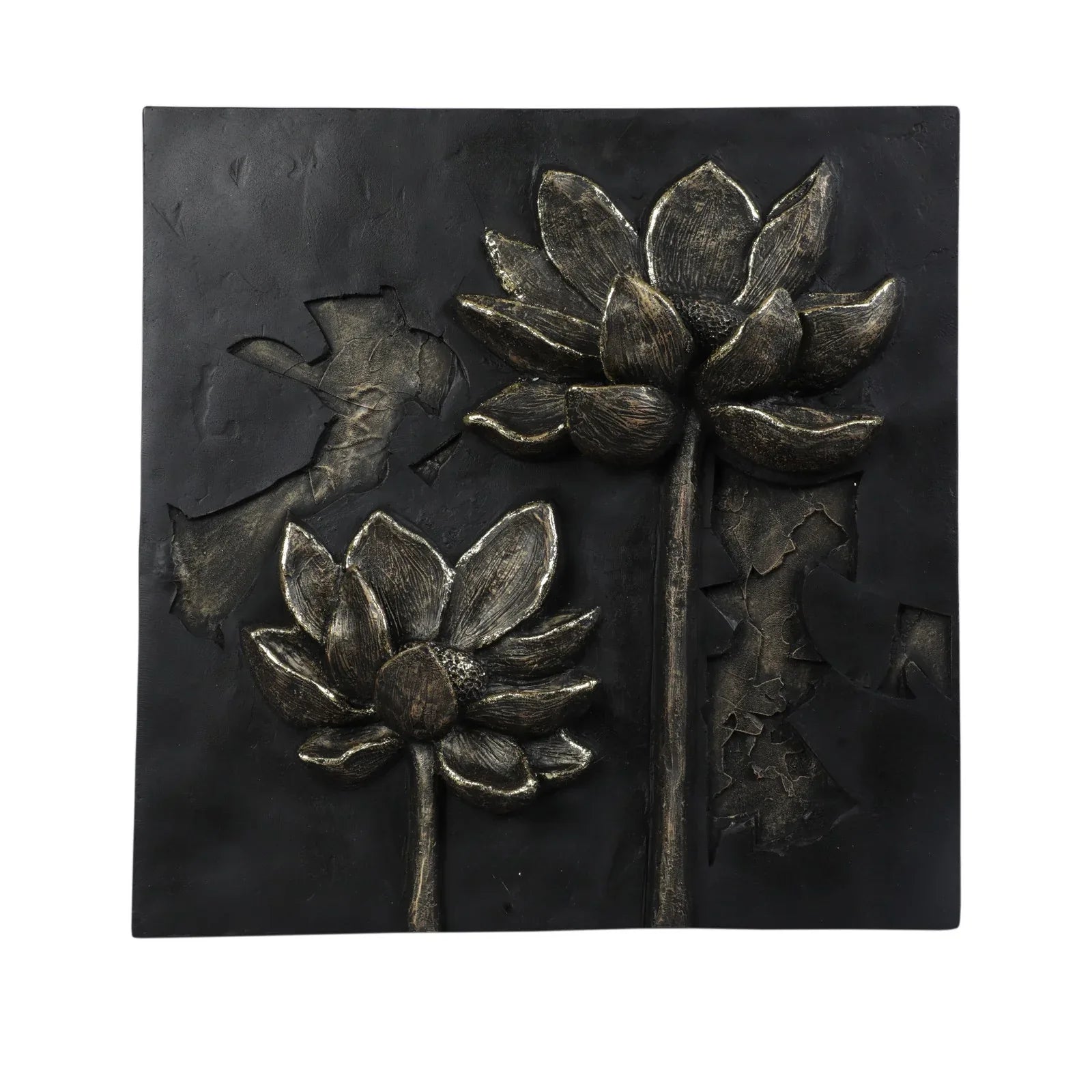 Calista Versatile Flower Wall Accent 53cm in Black Gold - HomeTown