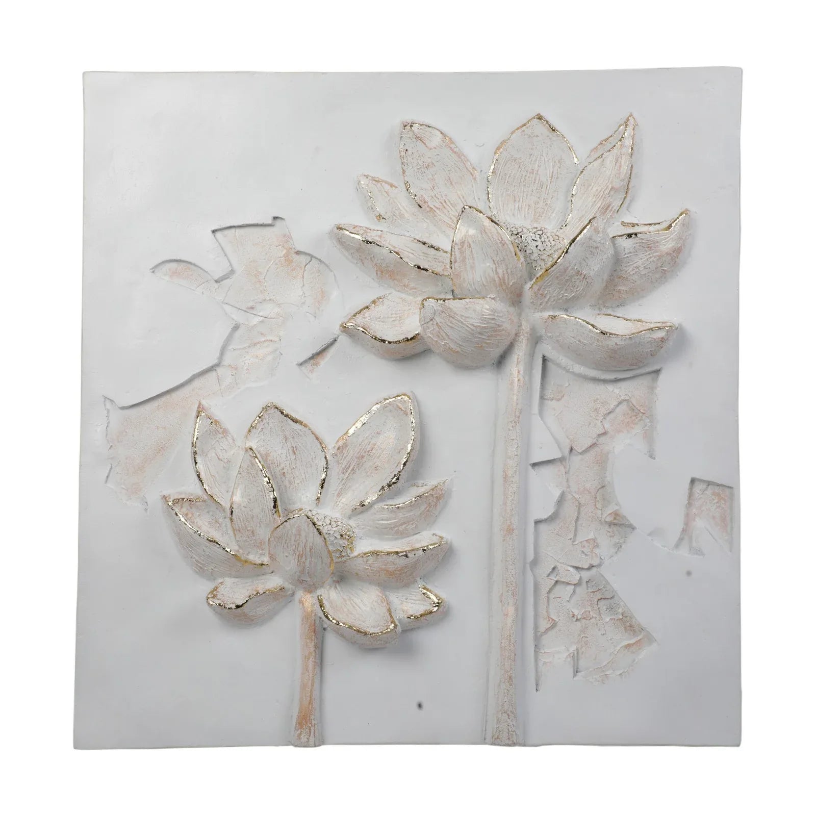 Calista Versatile Flower Wall Accent 53cm in White Gold - HomeTown