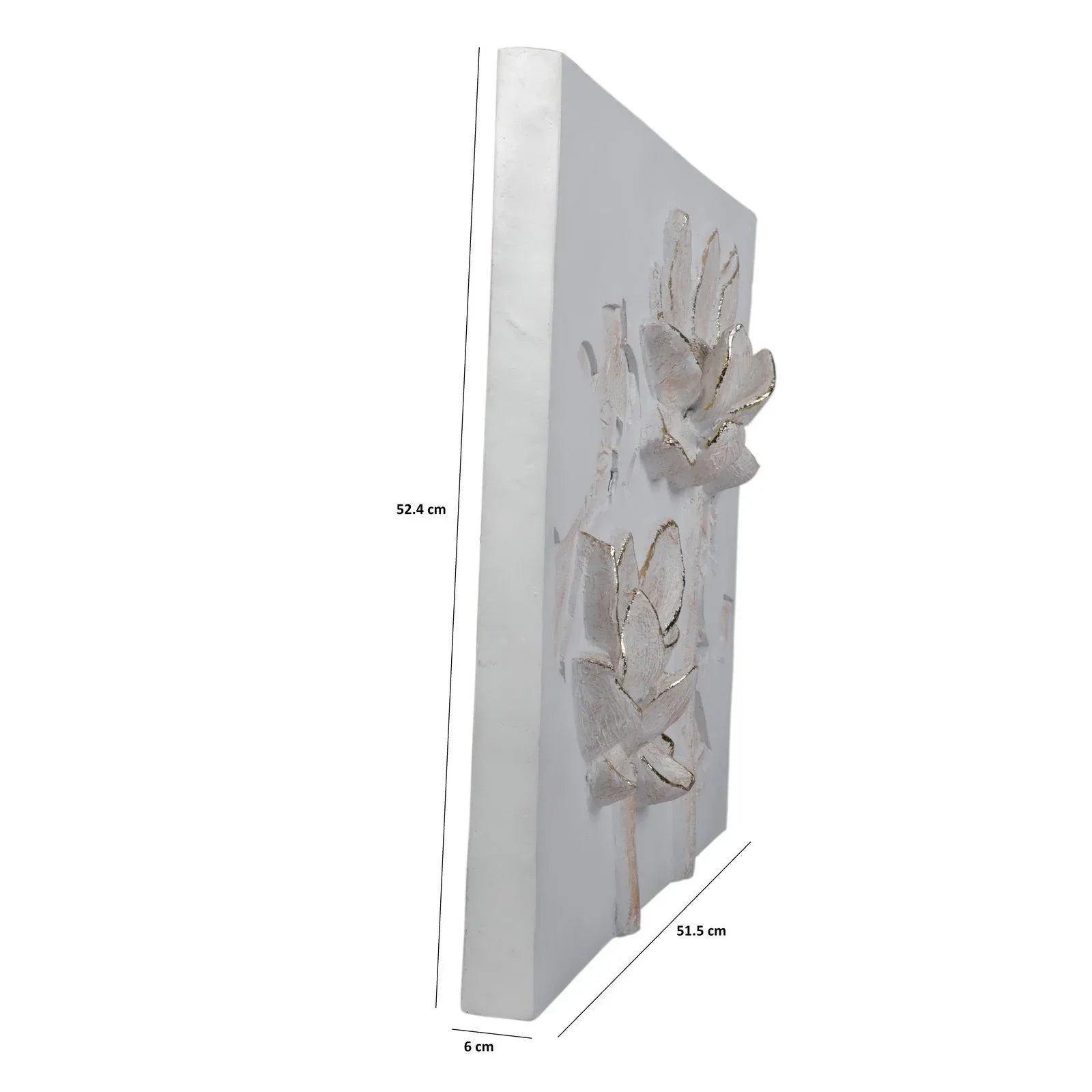 Calista Versatile Flower Wall Accent 53cm in White Gold - HomeTown