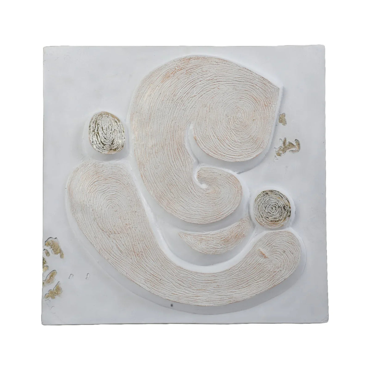 Calista Versatile Ganesha Wall Accent 53cm in White Gold - HomeTown