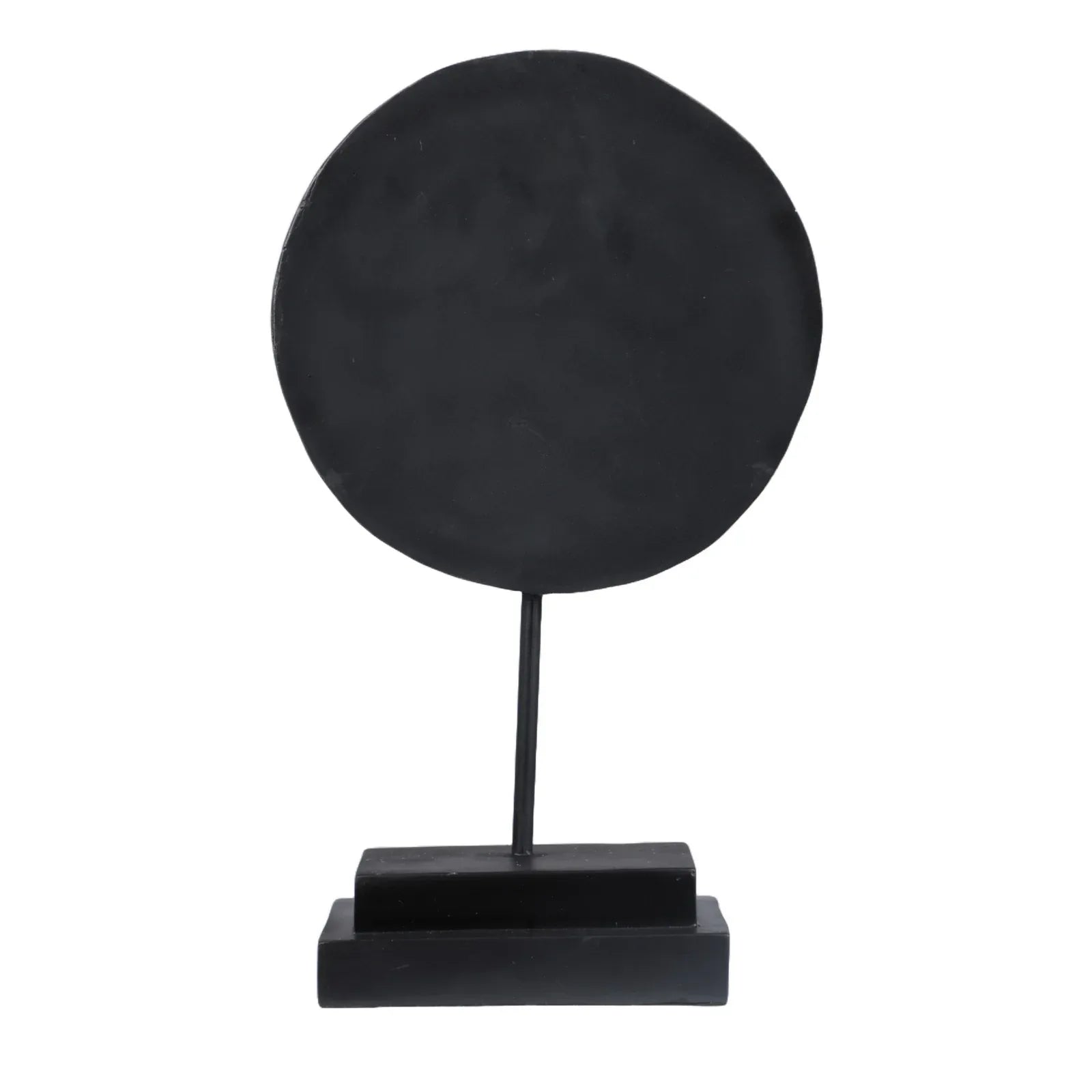 Calista Table Accent Small Disc Sculpture on Stand 35cm in Black Gold - HomeTown