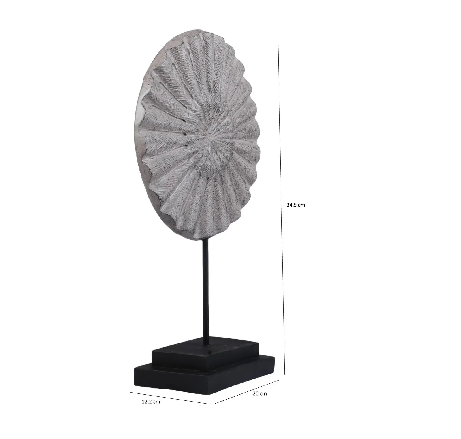 Calista Table Accent Big Disc Sculpture on Stand 49cm in Rustic Iron - HomeTown
