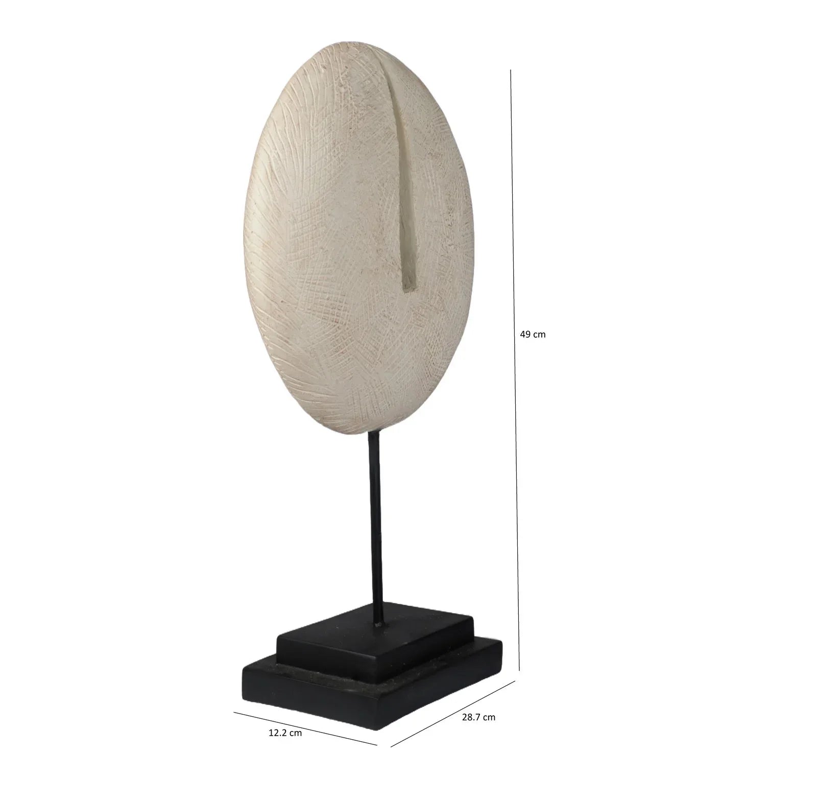 Calista Table Accent Small Modern Abstract Showpiece on Stand 35cm in Beige Gold - HomeTown