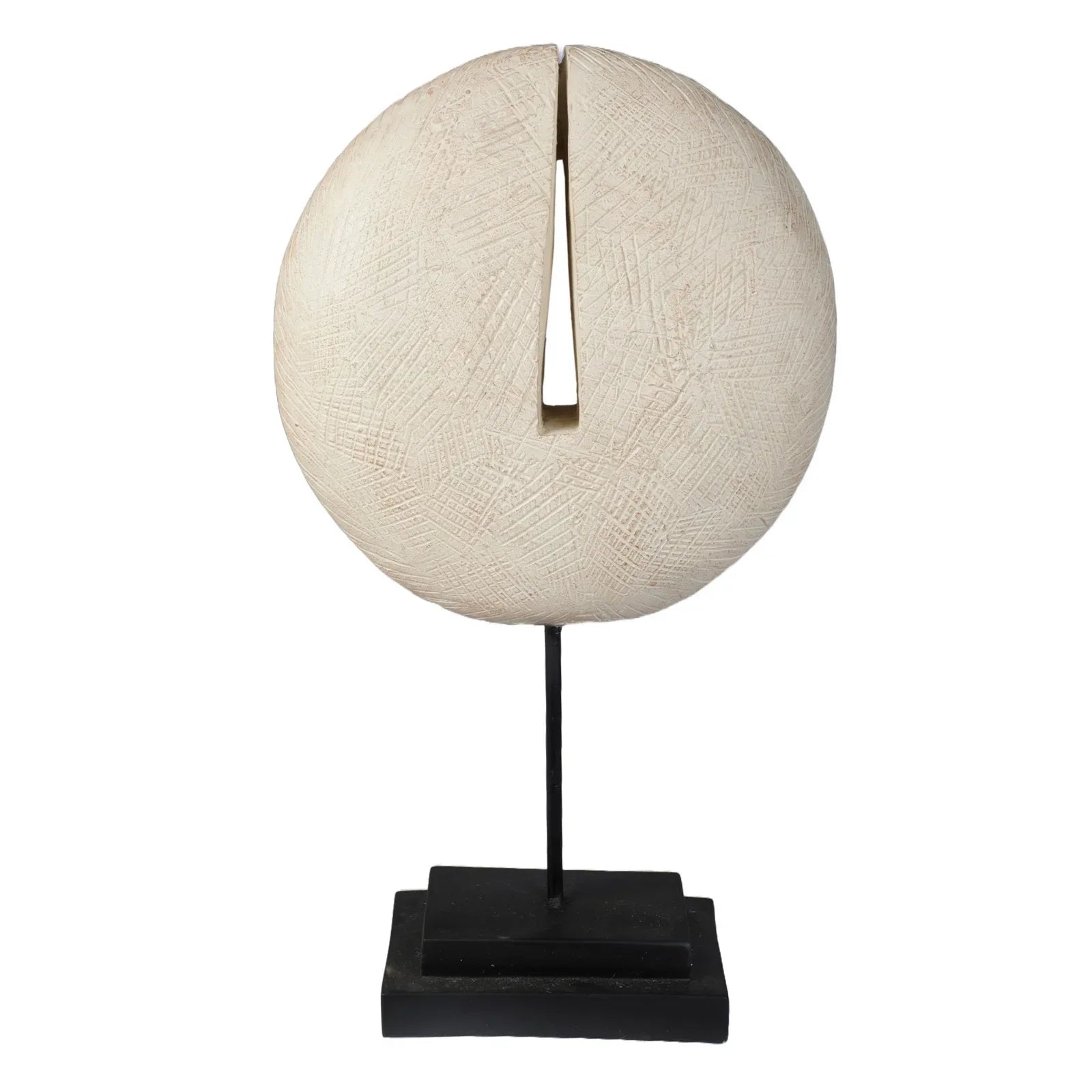 Calista Table Accent Small Modern Abstract Showpiece on Stand 35cm in Beige Gold - HomeTown