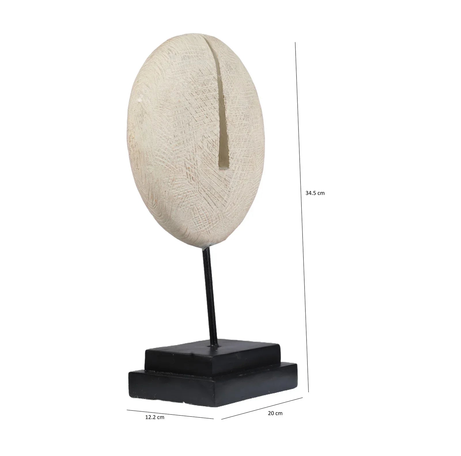 Calista Table Accent Big Modern Abstract Showpiece on Stand 49cm in Beige Gold - HomeTown
