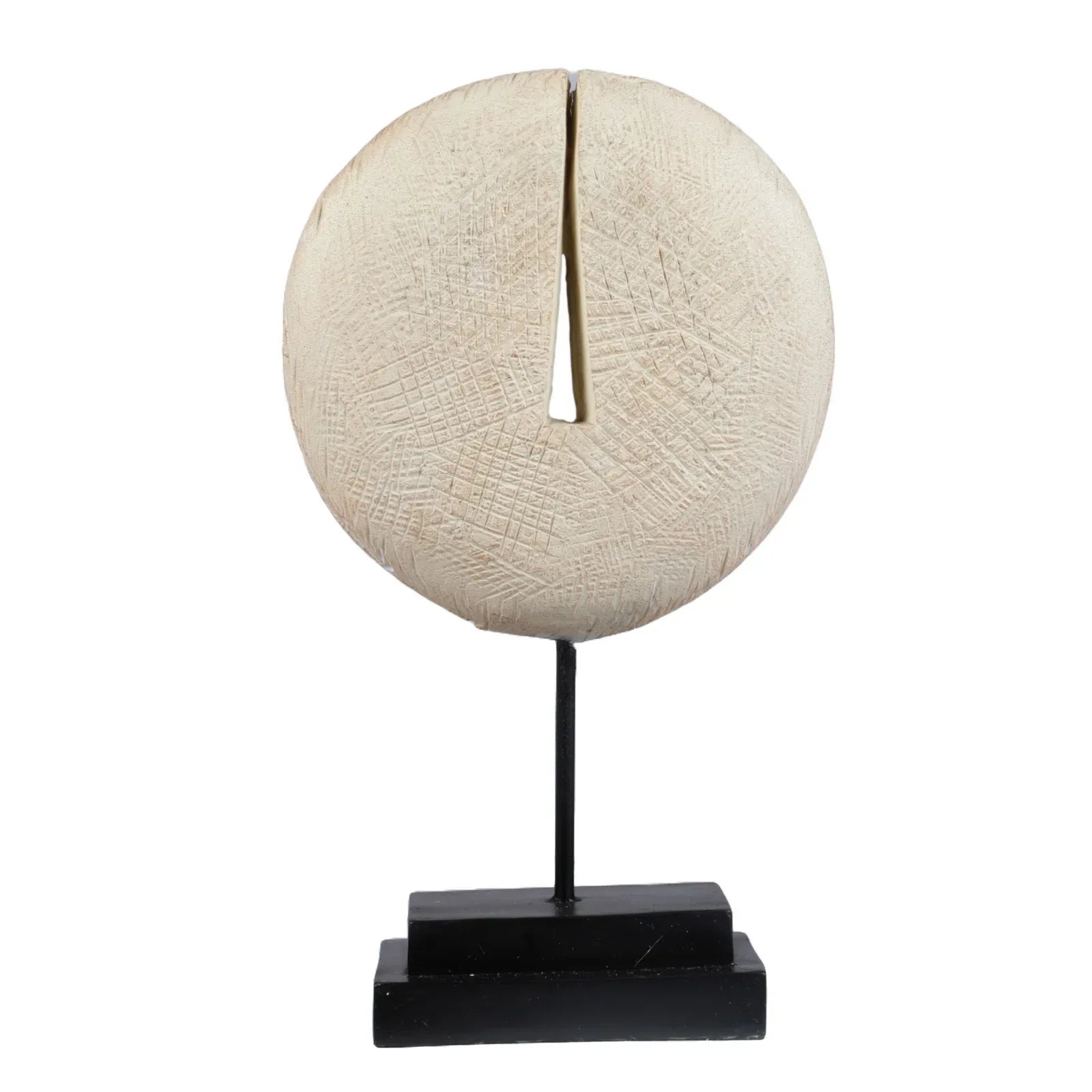 Calista Table Accent Big Modern Abstract Showpiece on Stand 49cm in Beige Gold - HomeTown