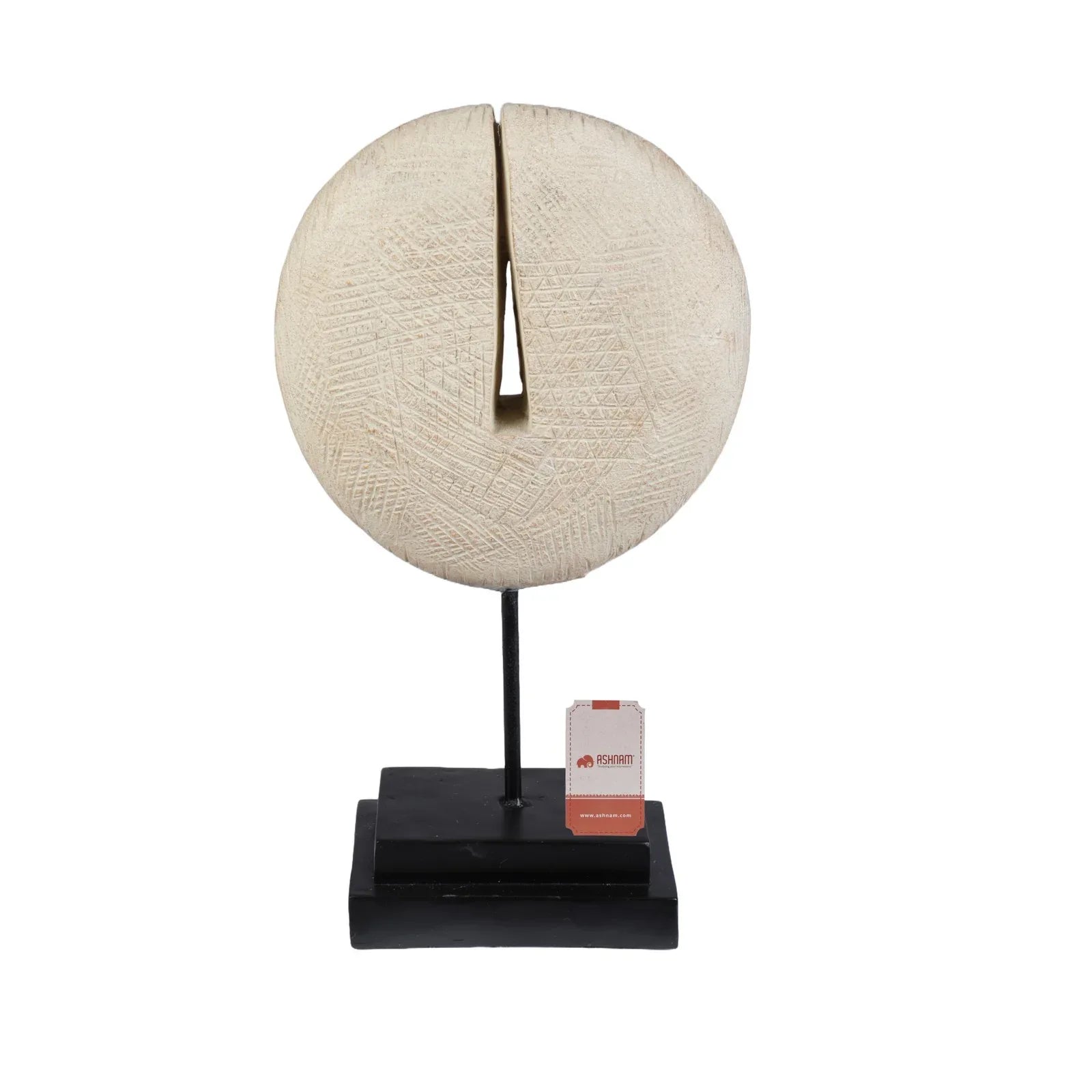 Calista Table Accent Big Modern Abstract Showpiece on Stand 49cm in Beige Gold - HomeTown