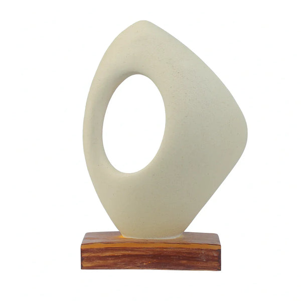 Calista Modern Abstract Showpiece 24cm in Ivory dimensions