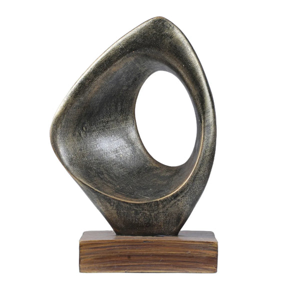 Calista Modern Abstract Showpiece 24cm in Black Gold dimensions