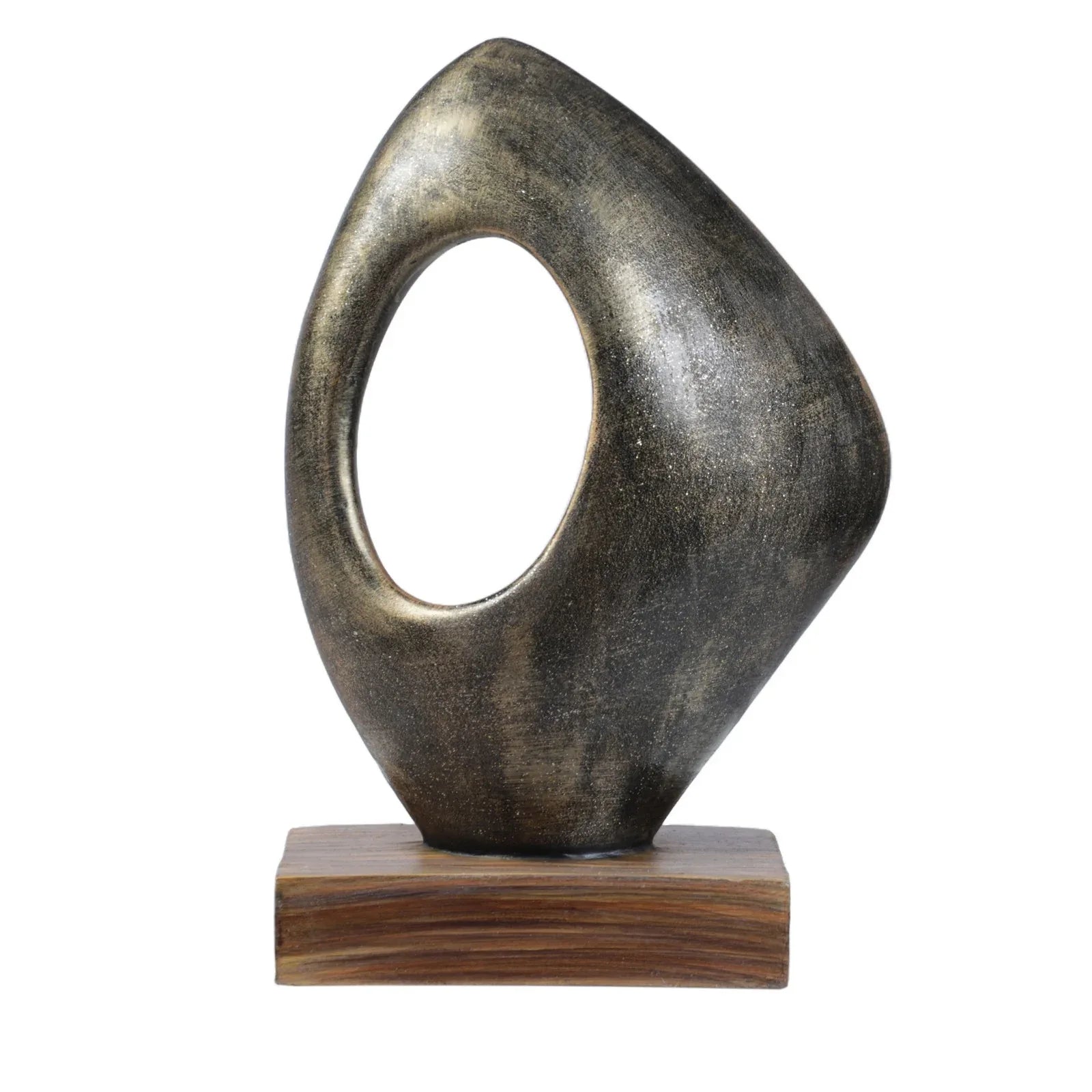 Calista Modern Abstract Showpiece 24cm in Black Gold - HomeTown