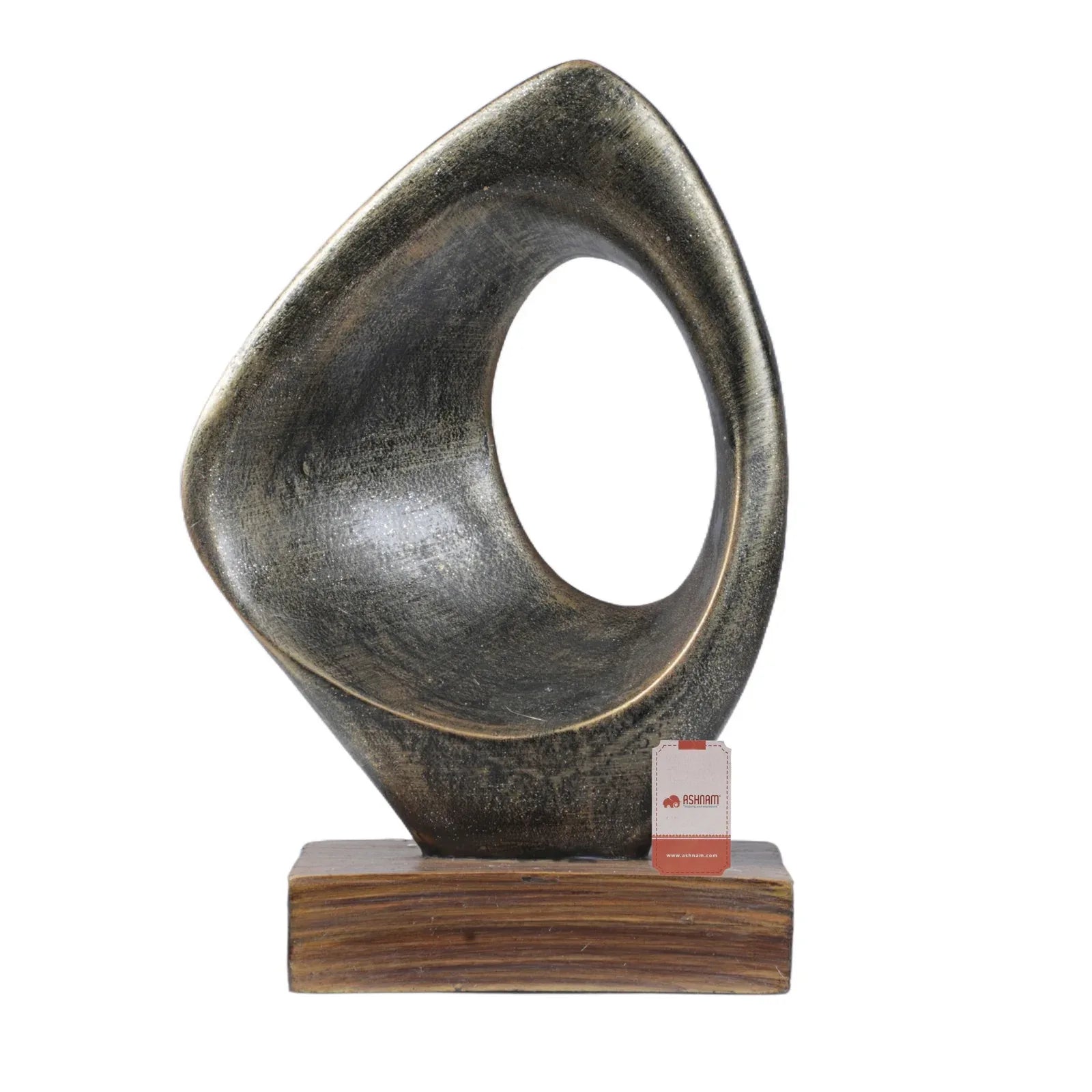 Calista Modern Abstract Showpiece 24cm in Black Gold - HomeTown