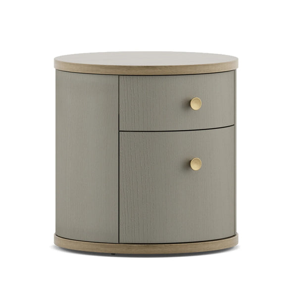 Asa Engineered Wood Night Stand in Santana Oak Colour dimensions