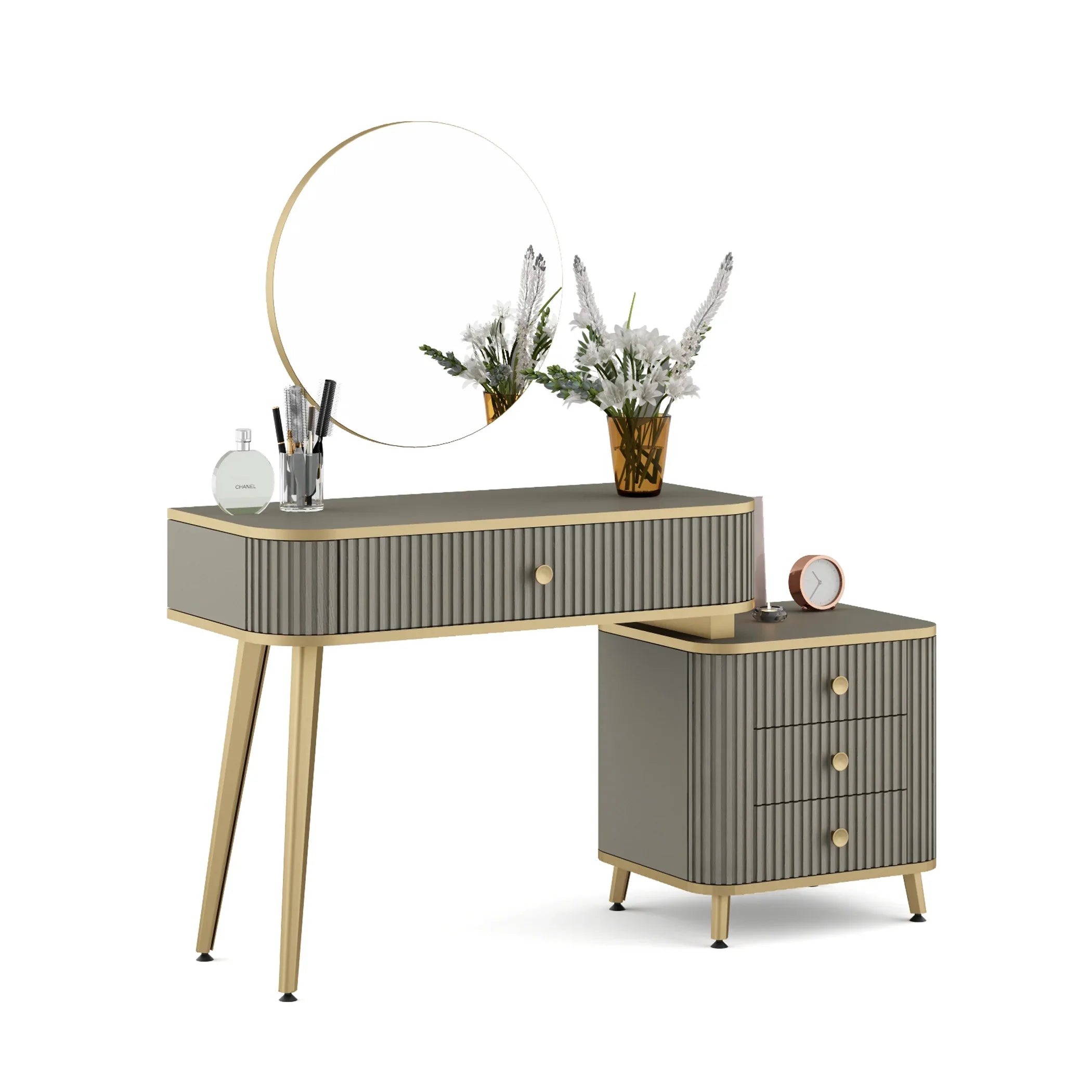 Asa Engineered Wood Dressing Table in Santana Oak Colour - HomeTown