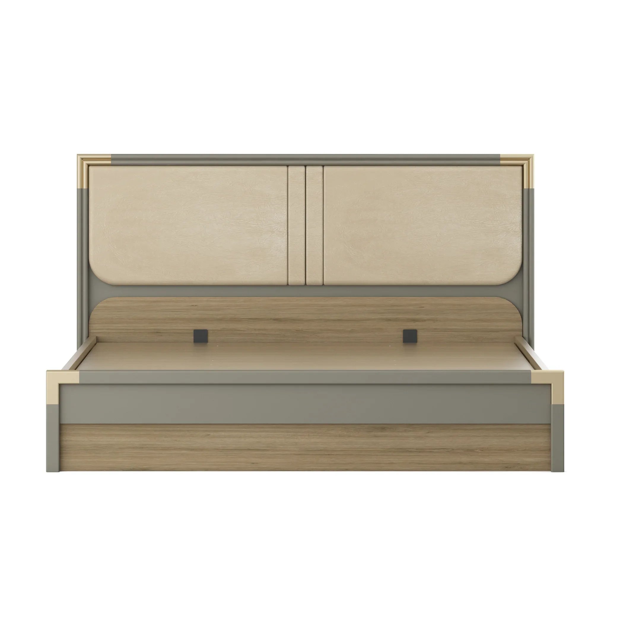 Asa Engineered Wood King Bed in Santana Oak Colour - HomeTown