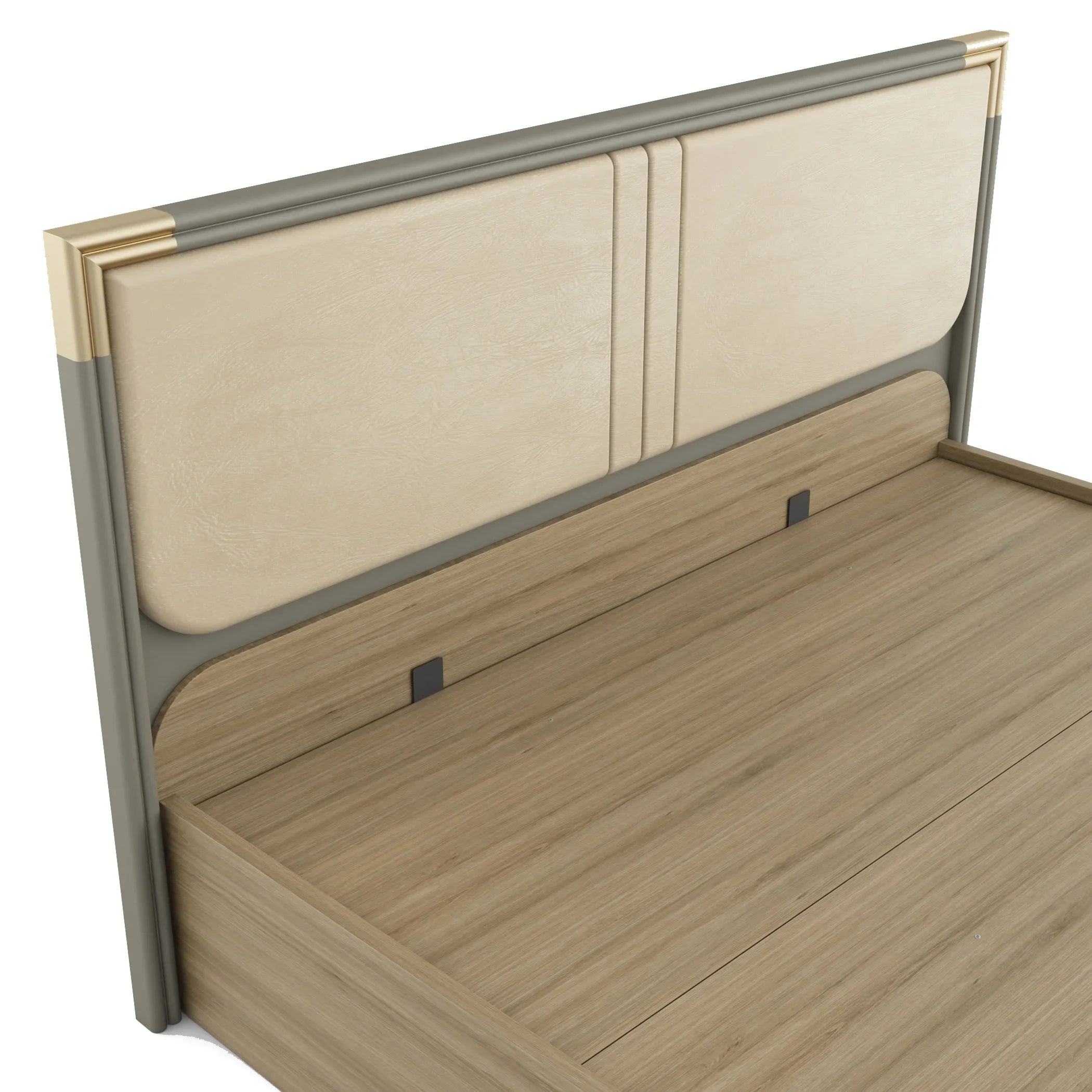 Asa Engineered Wood King Bed in Santana Oak Colour - HomeTown