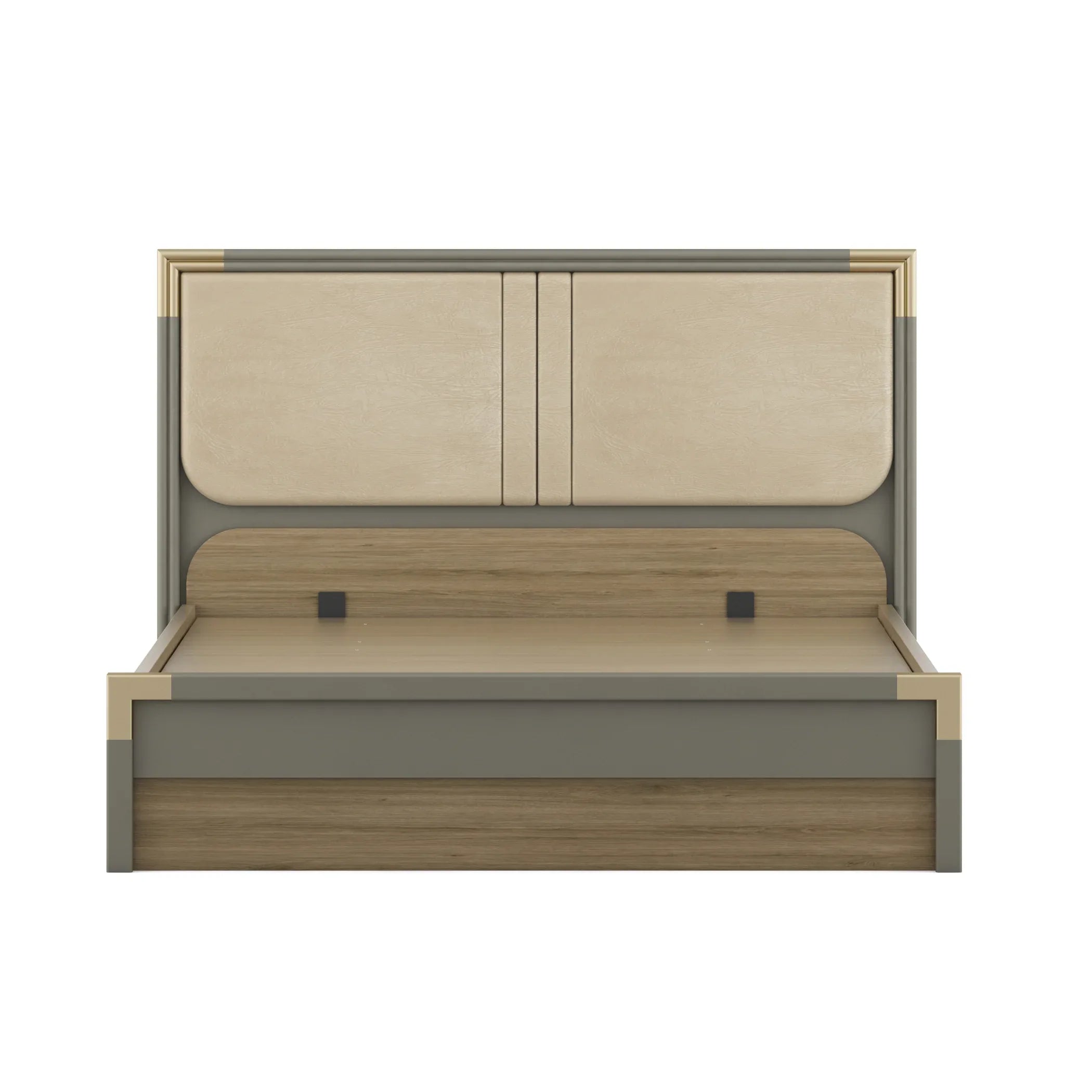 Asa Engineered Wood Queen Bed in Santana Oak Colour - HomeTown