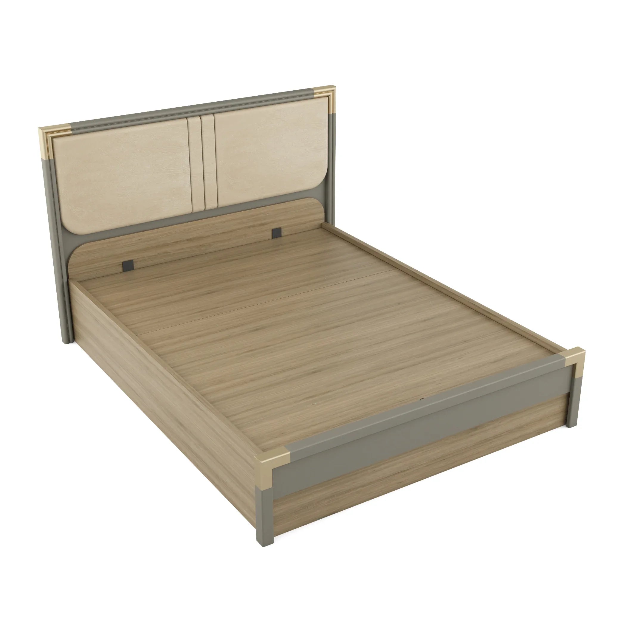 Asa Engineered Wood Queen Bed in Santana Oak Colour - HomeTown