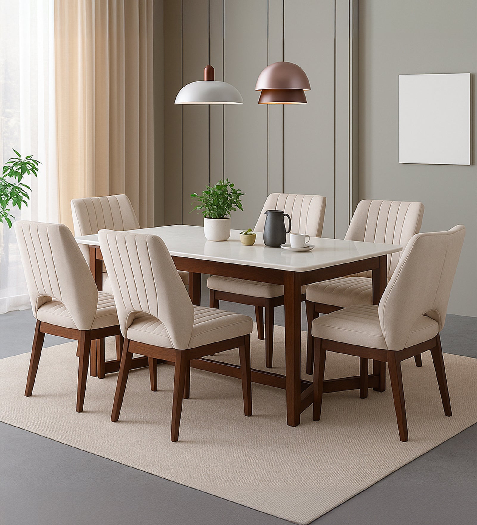 Atlas Dining Chair Set of 2 Creamy