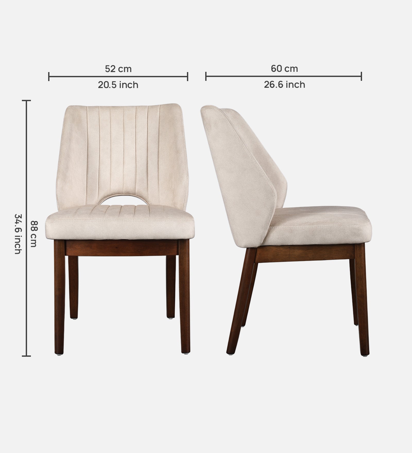 Atlas Dining Chair Set of 2 Creamy