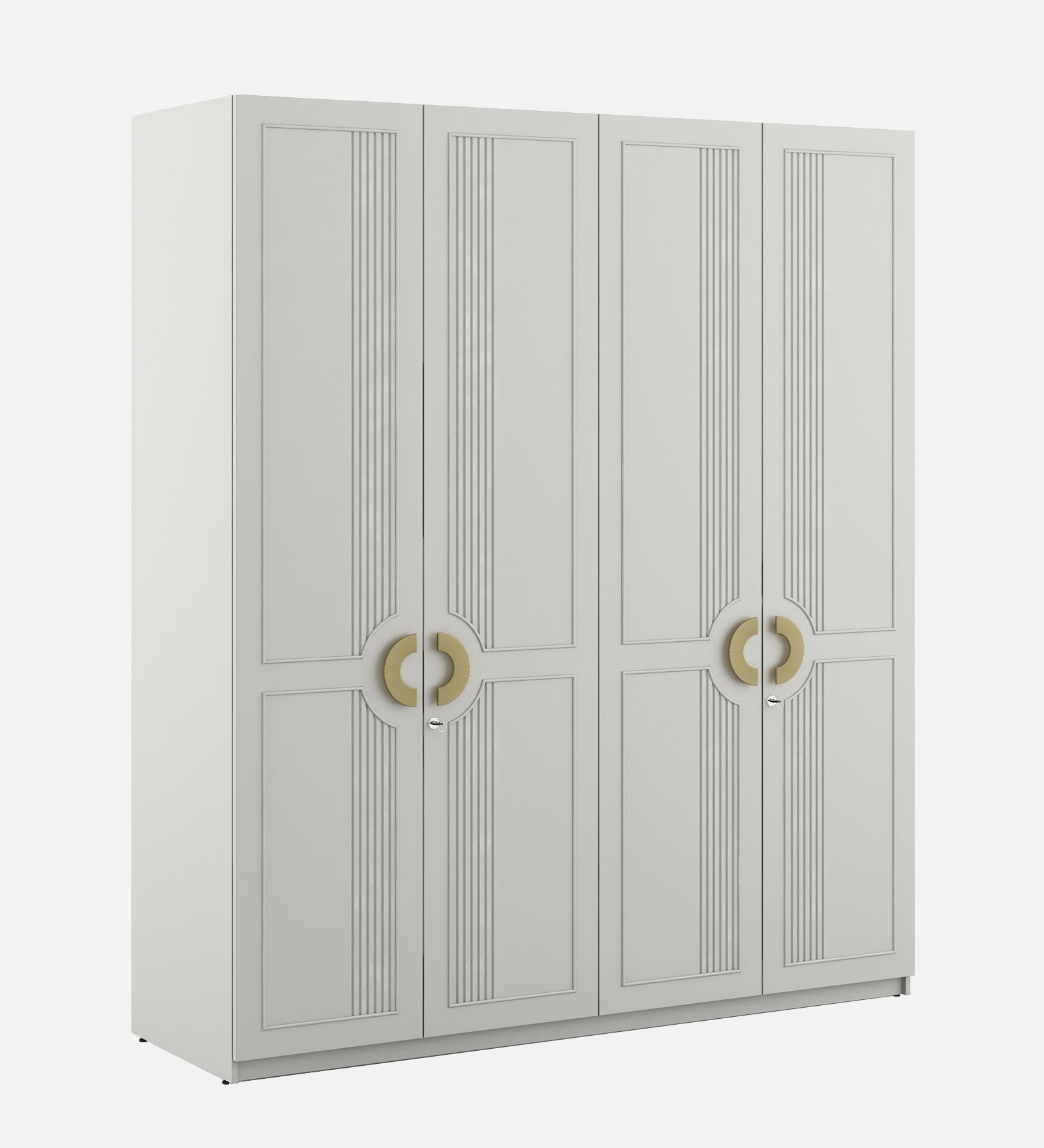 Akira 4 Door Wardrobe in Pumic Grey Finish