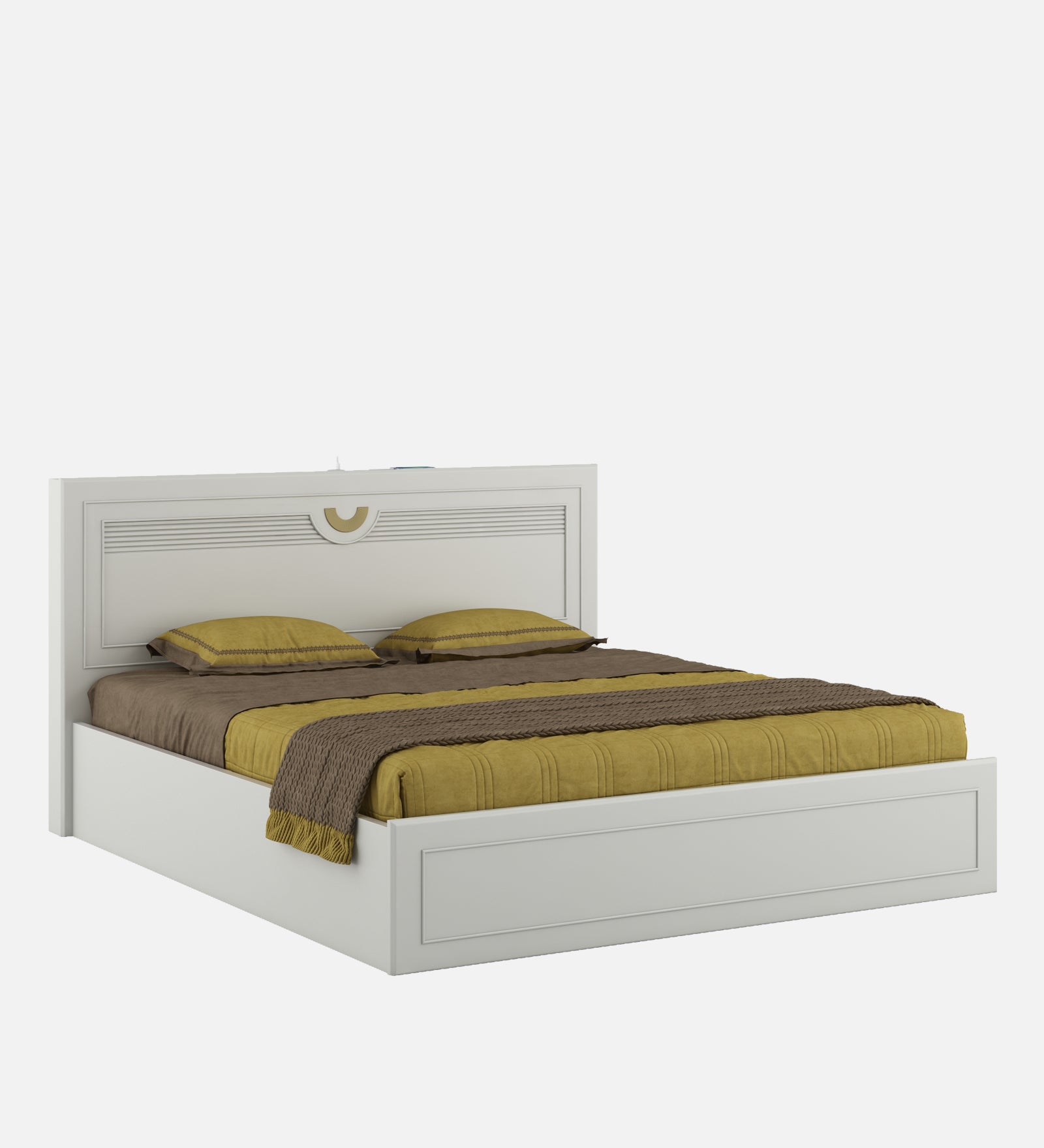 Akira King Bed With Full Hydraulic Storage Pumic Grey