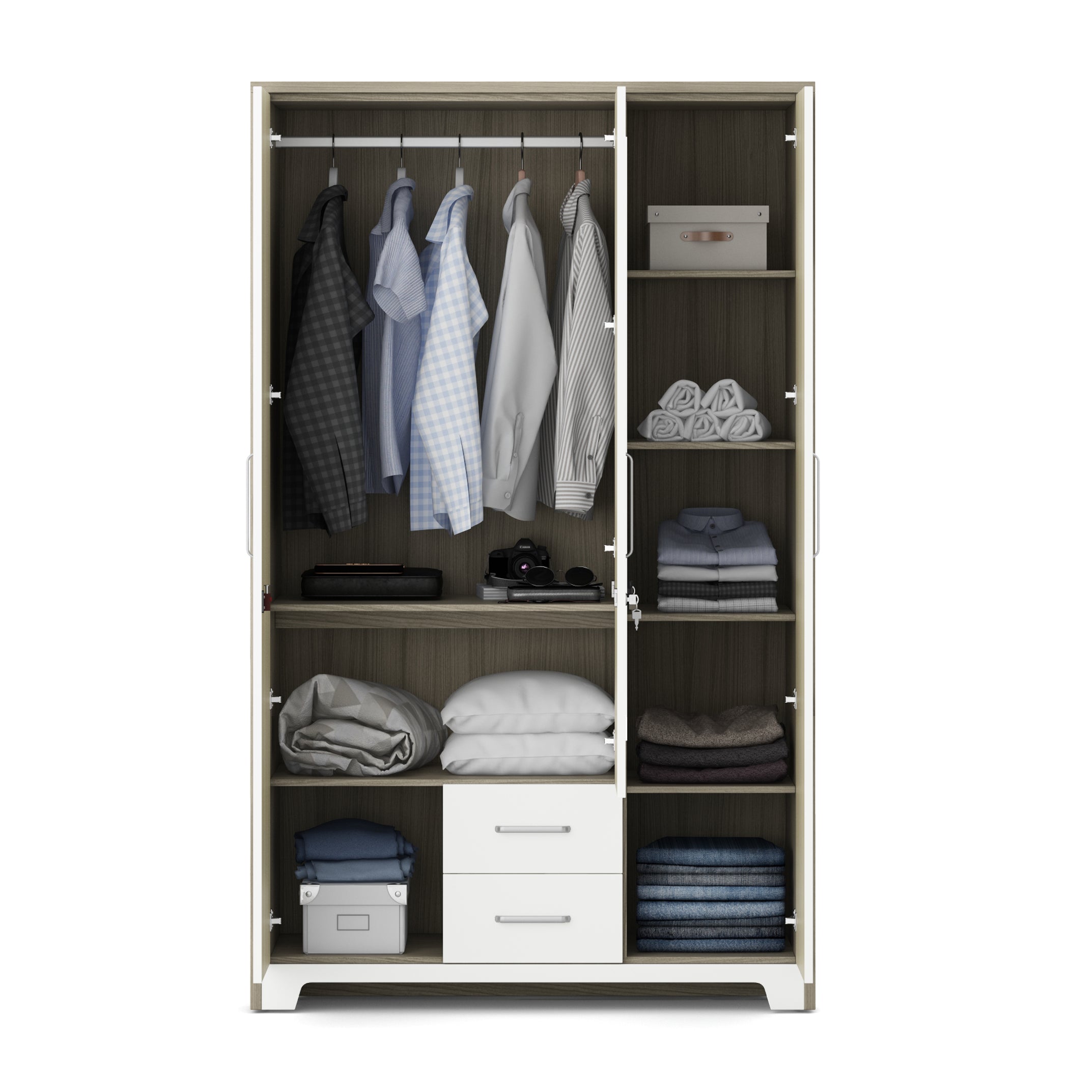 Ambra Nx 3 Door Wardrobe With Mirror