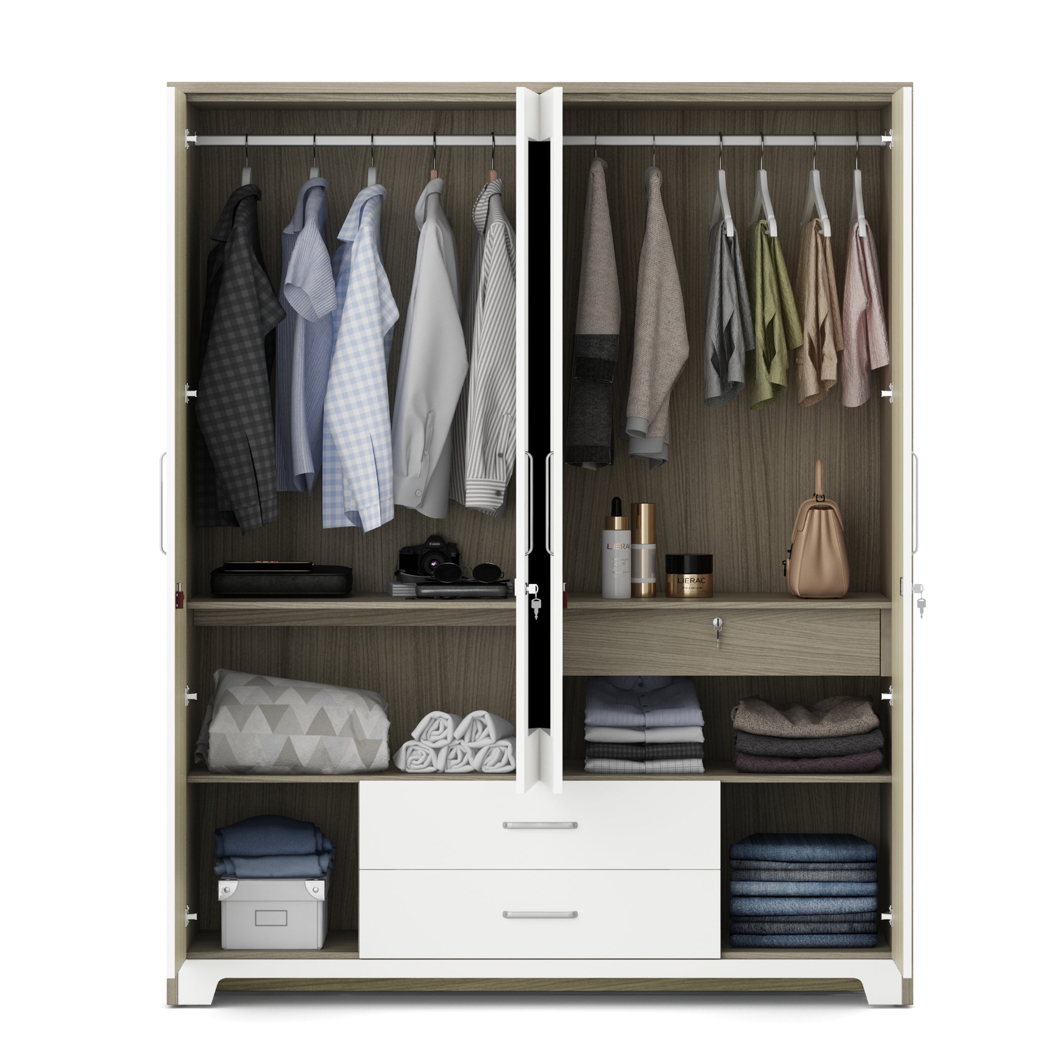 Ambra Nx 4 Door Wardrobe With Mirror