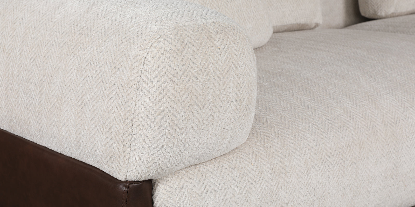 Arizona Fabric Sofa Beige & Brown