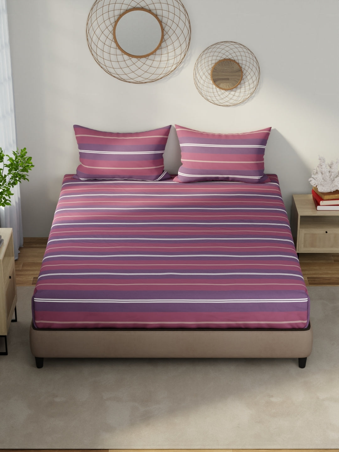 Hampton Sis-Bed Linen Maroon