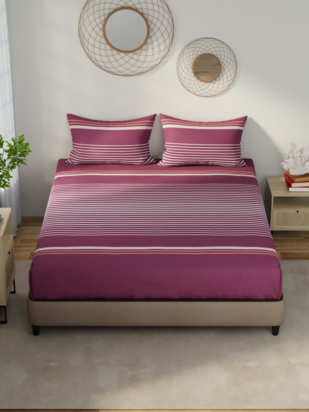 Nautica Hampton Sis-Bed Linen Maroon